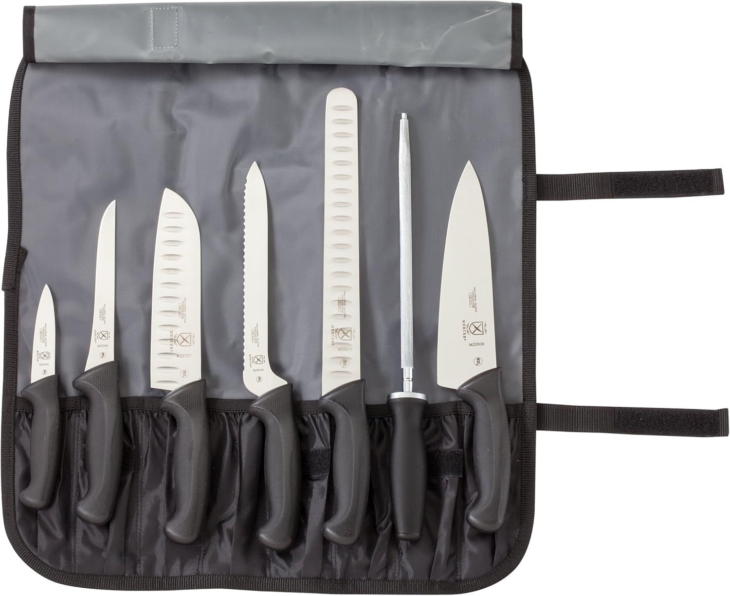 8-Piece High Carbon Japanese Steel Knife Set with Black Handles