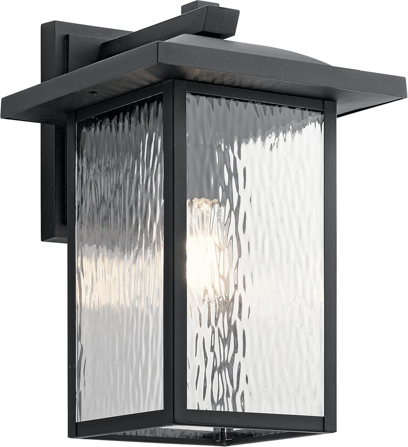 Capanna 16" Black and Bronze Outdoor Wall Sconce with Clear Glass