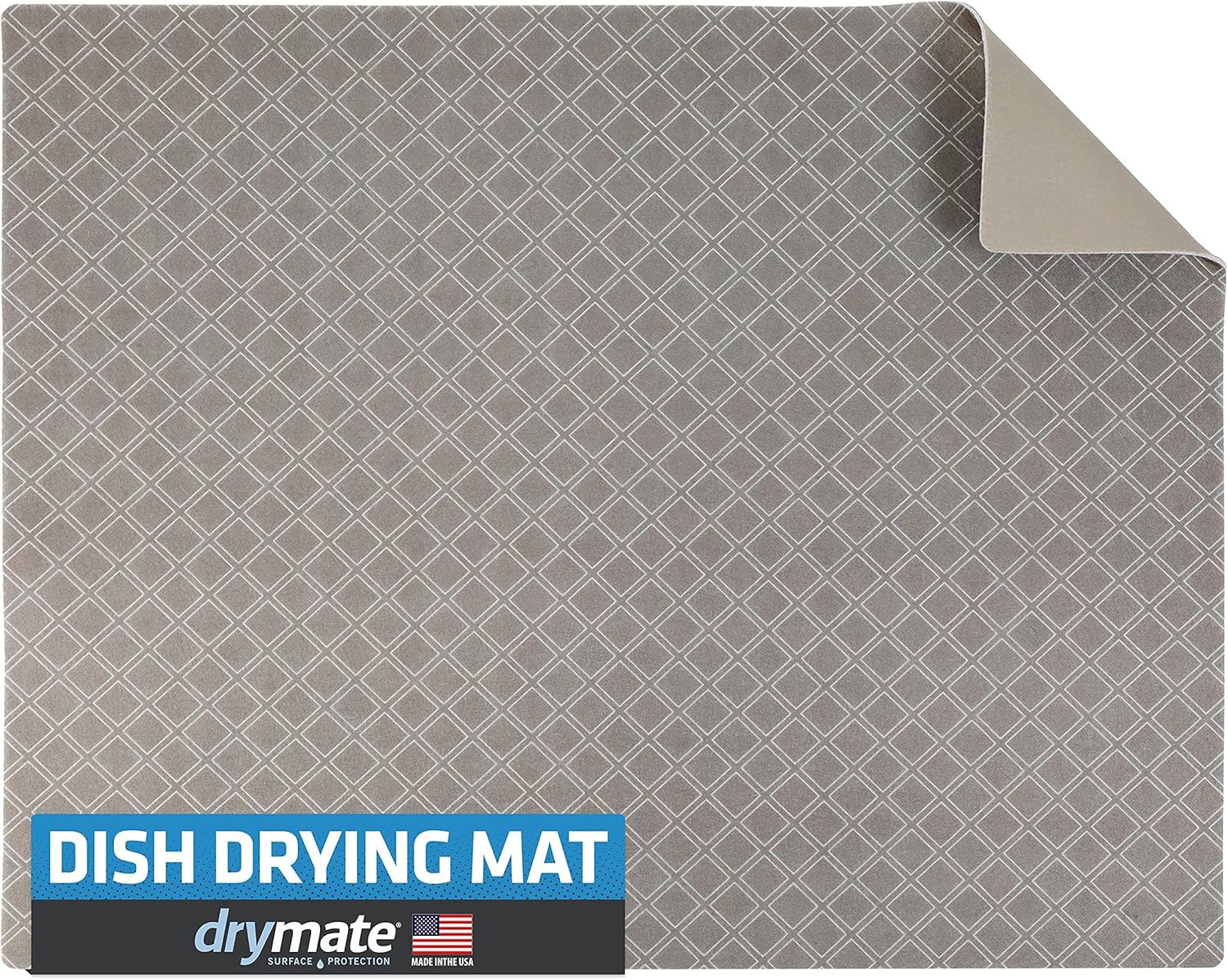 Taupe Low-Profile Super Absorbent Dish Drying Mat