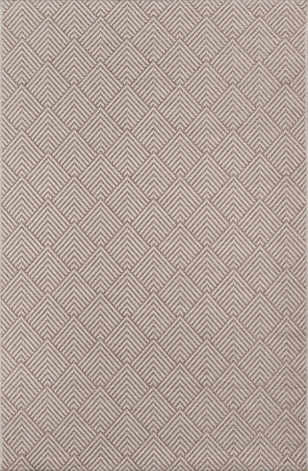 Beige Geometric Easy-Care Synthetic Area Rug, 7'10" x 10'10"