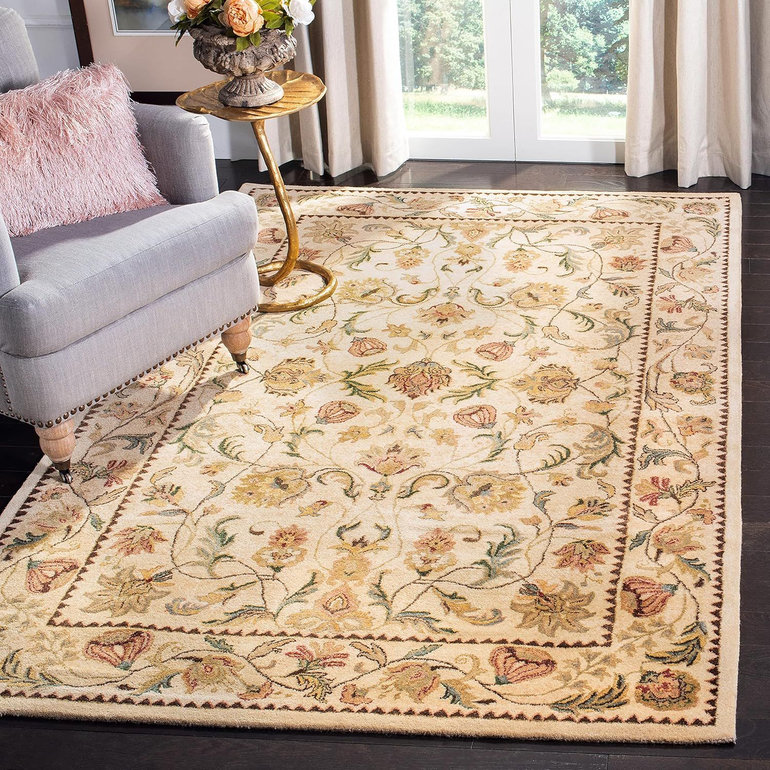 Ivory Elegance Hand-Tufted Wool Cotton Blend 6' x 9' Rug