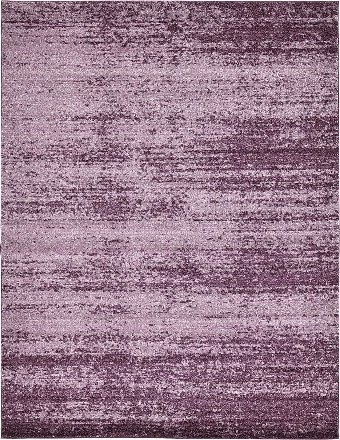 Violet Tufted Synthetic 9' x 12' Reversible Area Rug