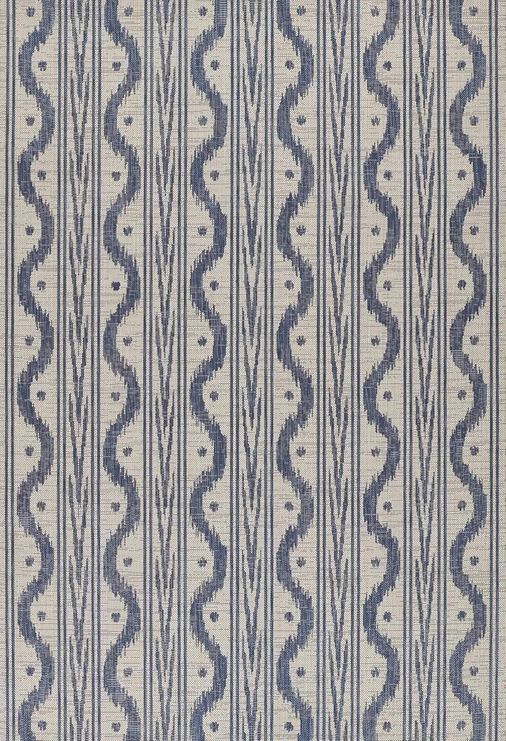 Riviera Breeze 8' x 10' Blue Geometric Flatweave Synthetic Rug