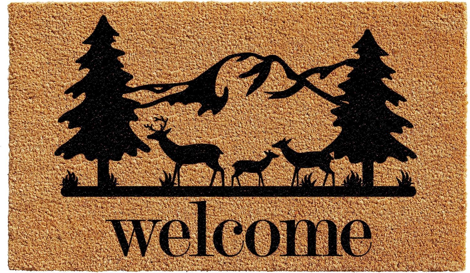 Rocky Mountain Natural Coir Rectangular Welcome Doormat