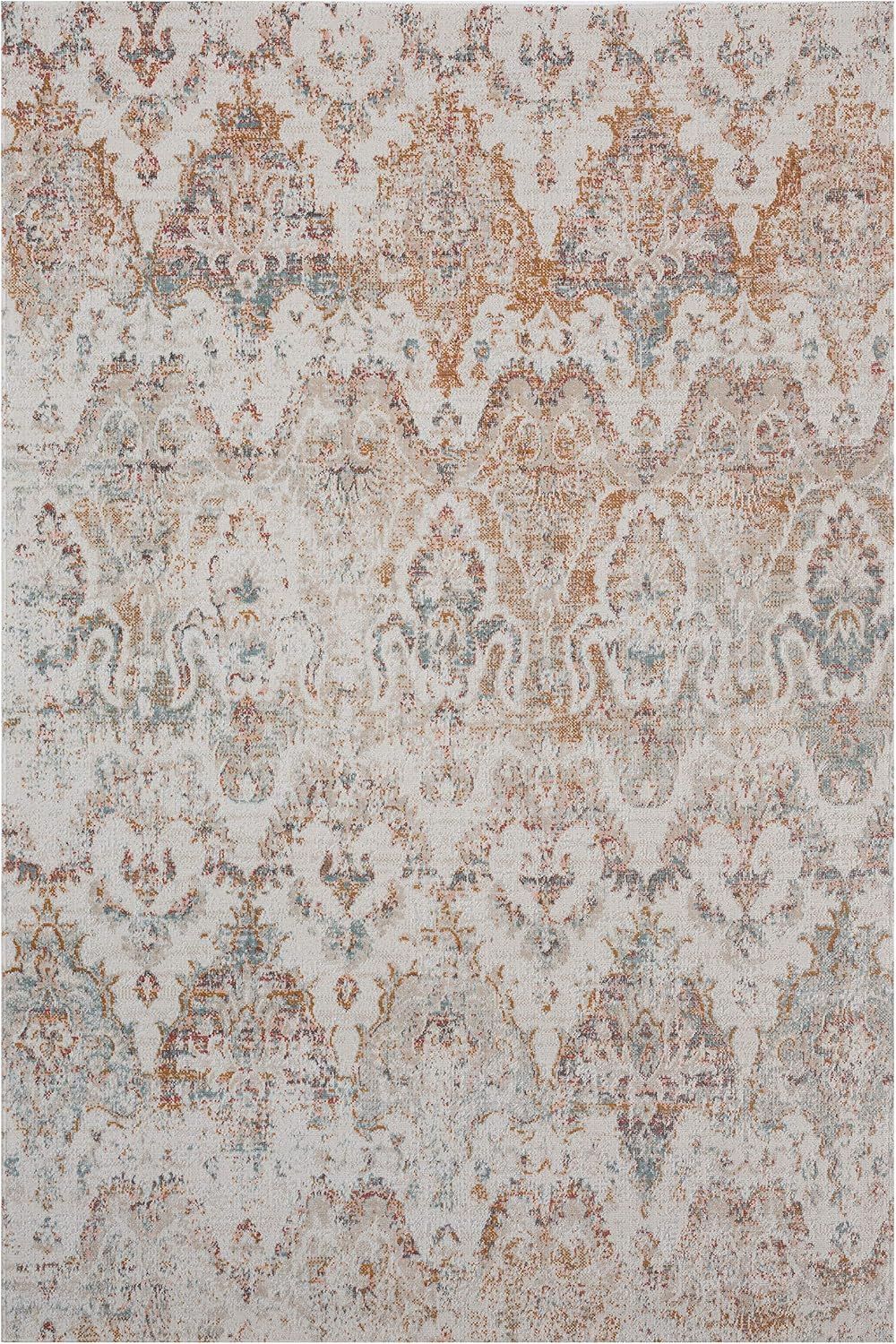 Antiquity Modern Turkish Damask Beige/Cream Area Rug, 2' x 4'