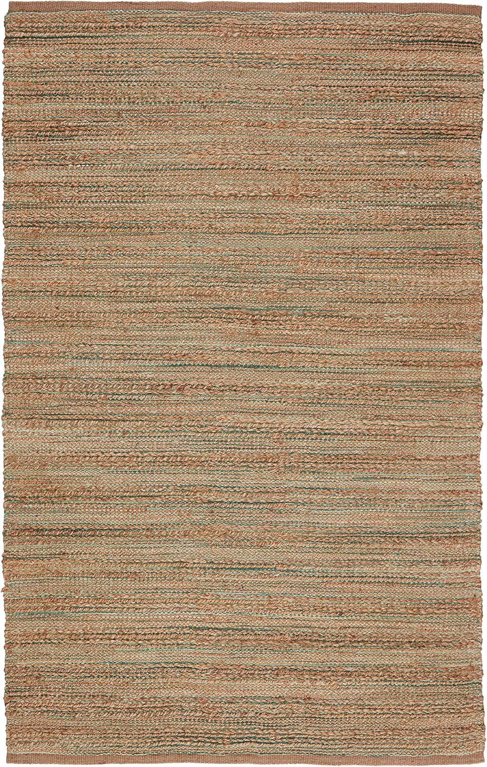 Almond Buff Coastal Hand-Knotted Jute Area Rug, 3'6"x5'6"