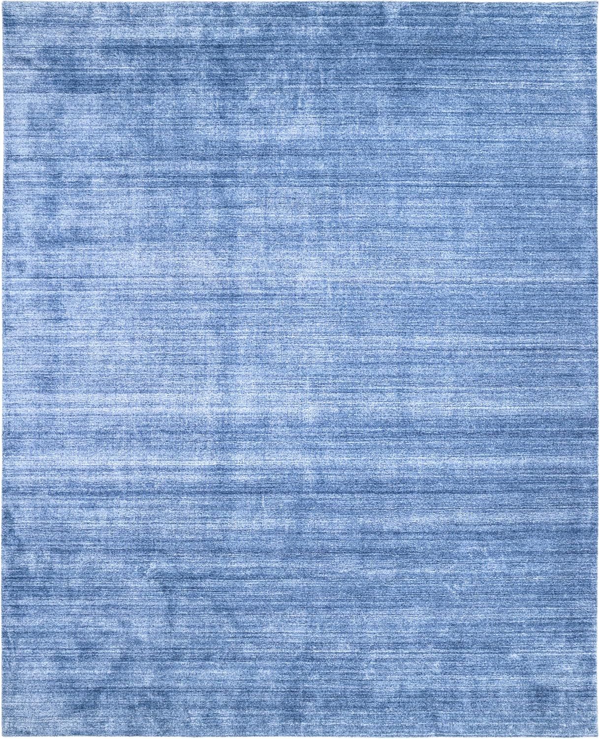 Harbor Denim Stripe Hand-Knotted Wool-Blend 5' x 8' Area Rug