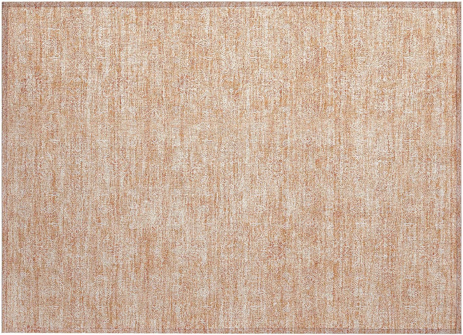 Peach Rectangular Synthetic Flat Woven Indoor Outdoor Rug