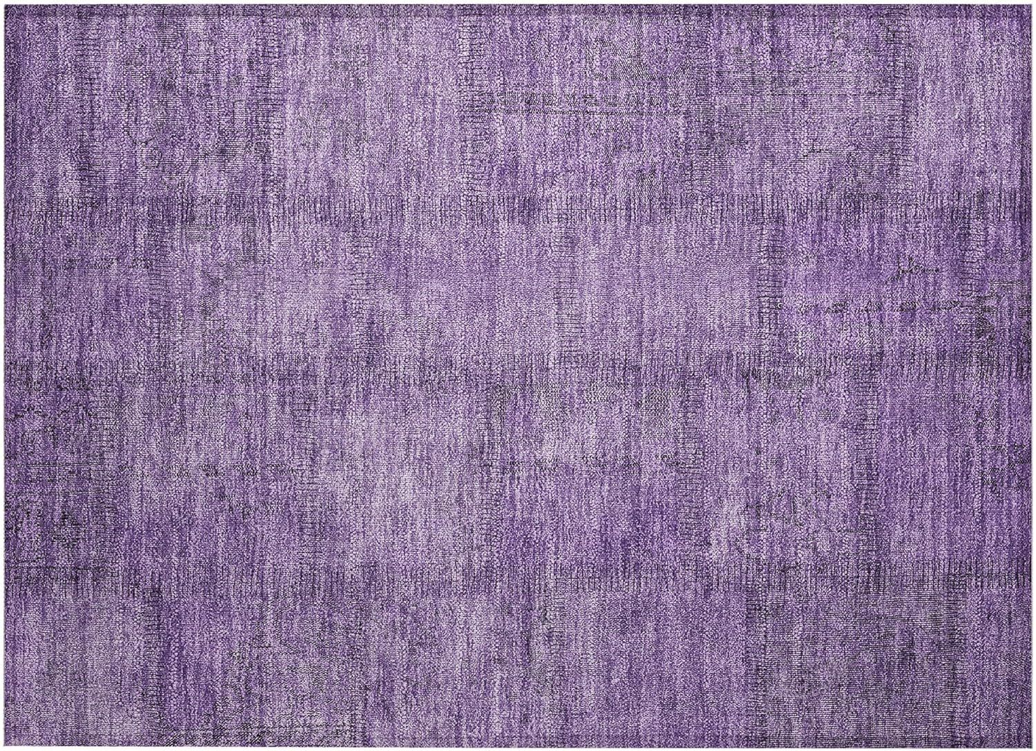 Purple Flat Woven Synthetic Indoor Outdoor Area Rug