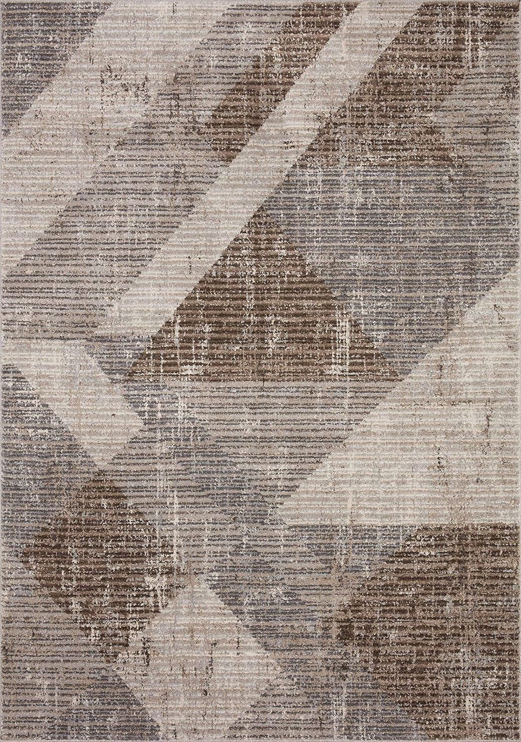 Austen Stone & Bark 3'11" x 5'7" Geometric Wool-Blend Accent Rug