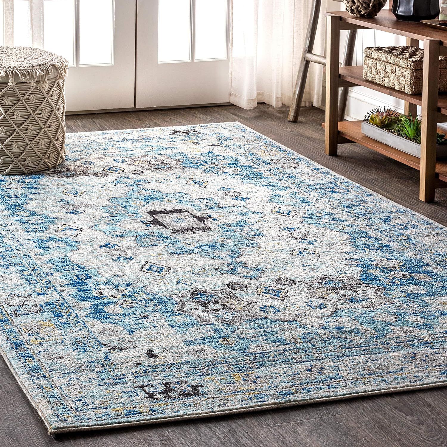 Handmade Reversible Modern Persian 8' x 10' Blue Area Rug