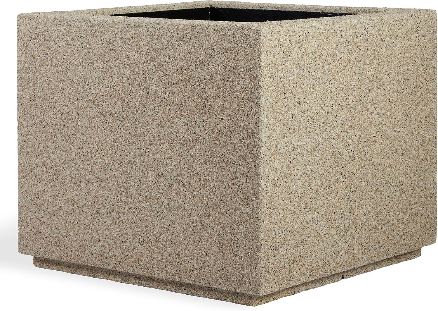 23'' Sandstone Granite Composite Square Outdoor Planter