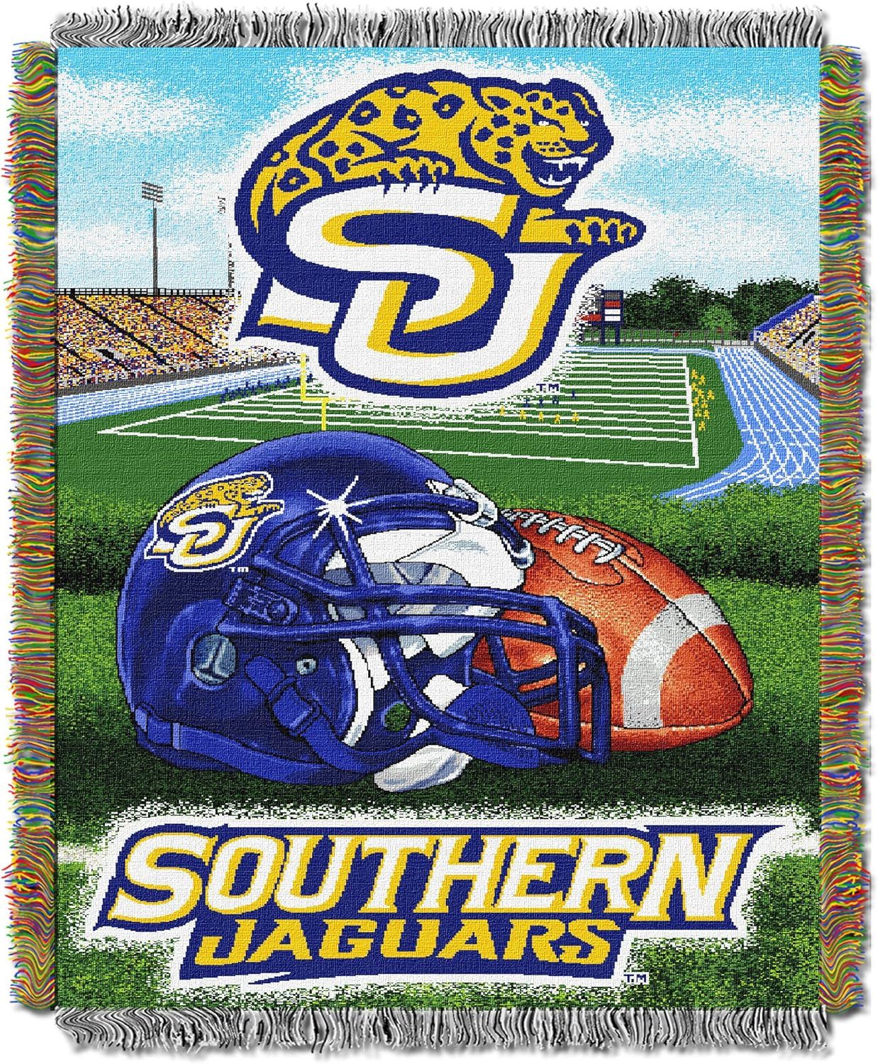 Southern University Jaguars Woven Tapestry Throw Blanket, 48" x 60", Multicolor