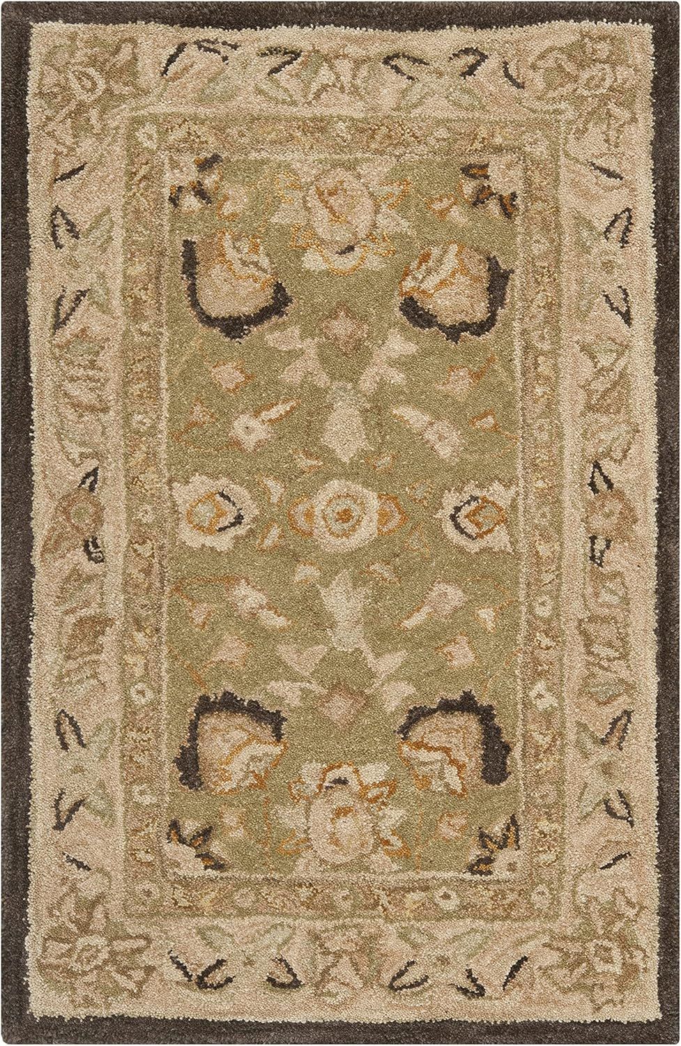 Ivory Handmade Tufted Wool Area Rug, 2' x 3'