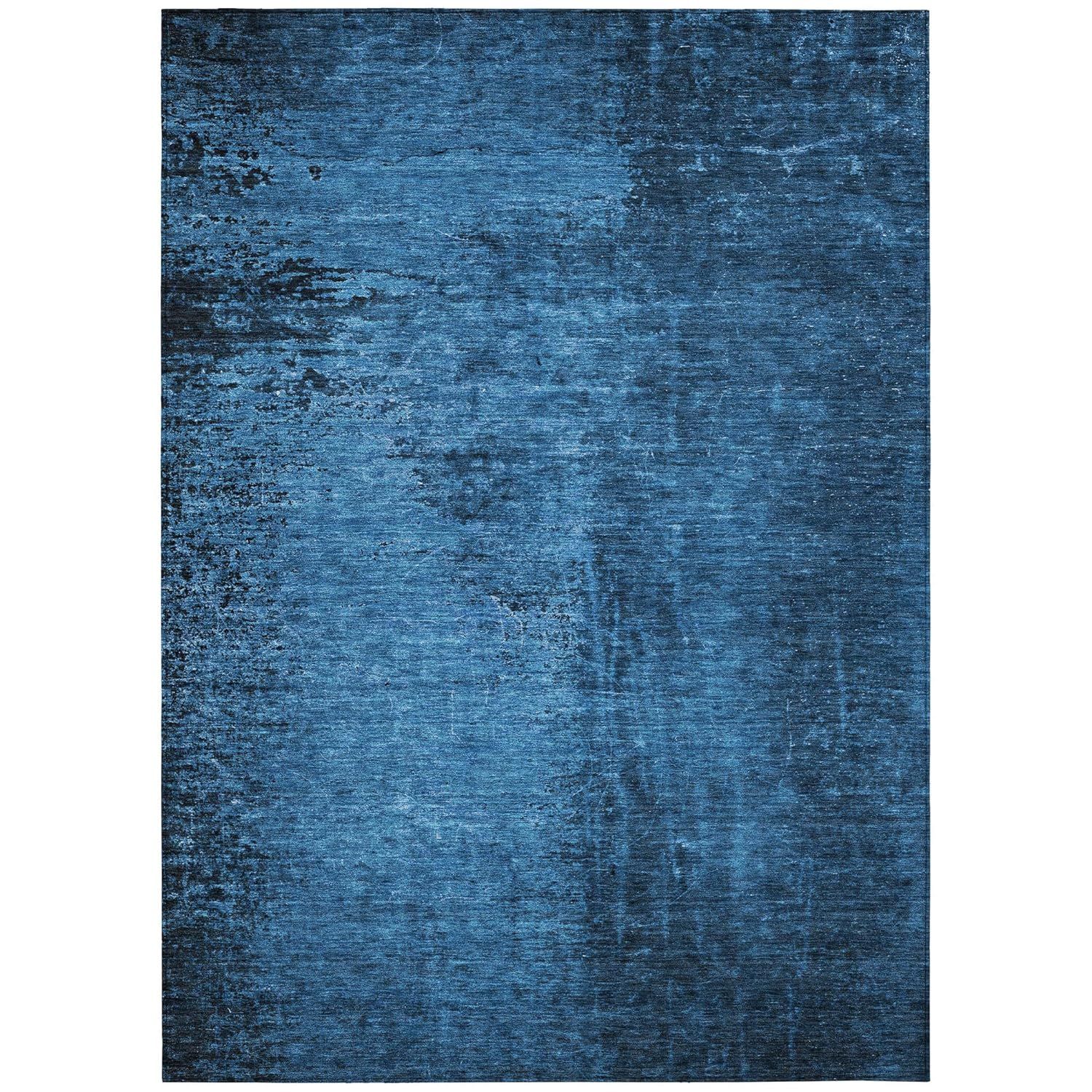 Navy Synthetic Flat Woven Reversible 10' x 14' Area Rug