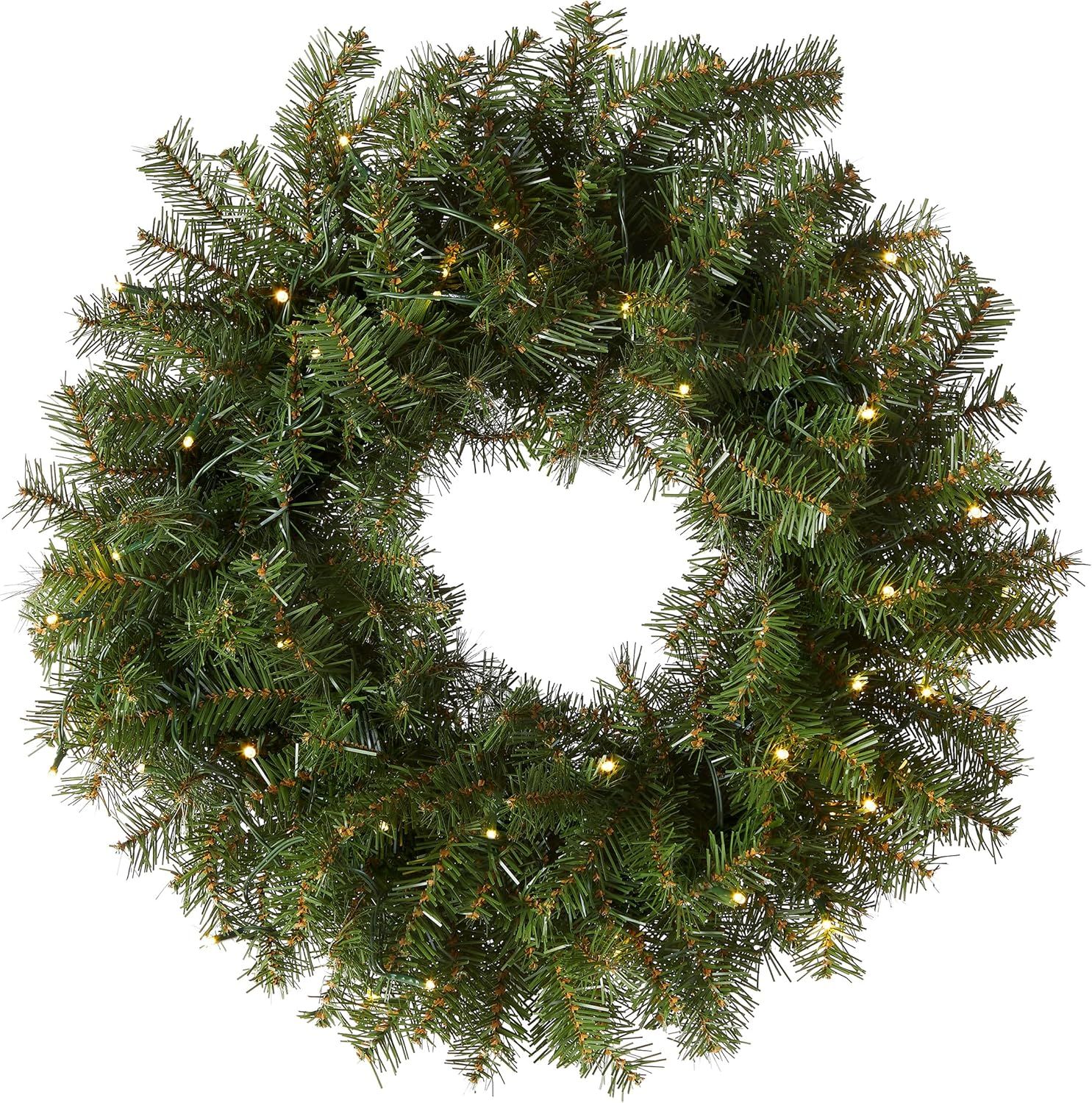 Norwood Fir 27" Pre-Lit Artificial Christmas Door Wreath with LED Lights