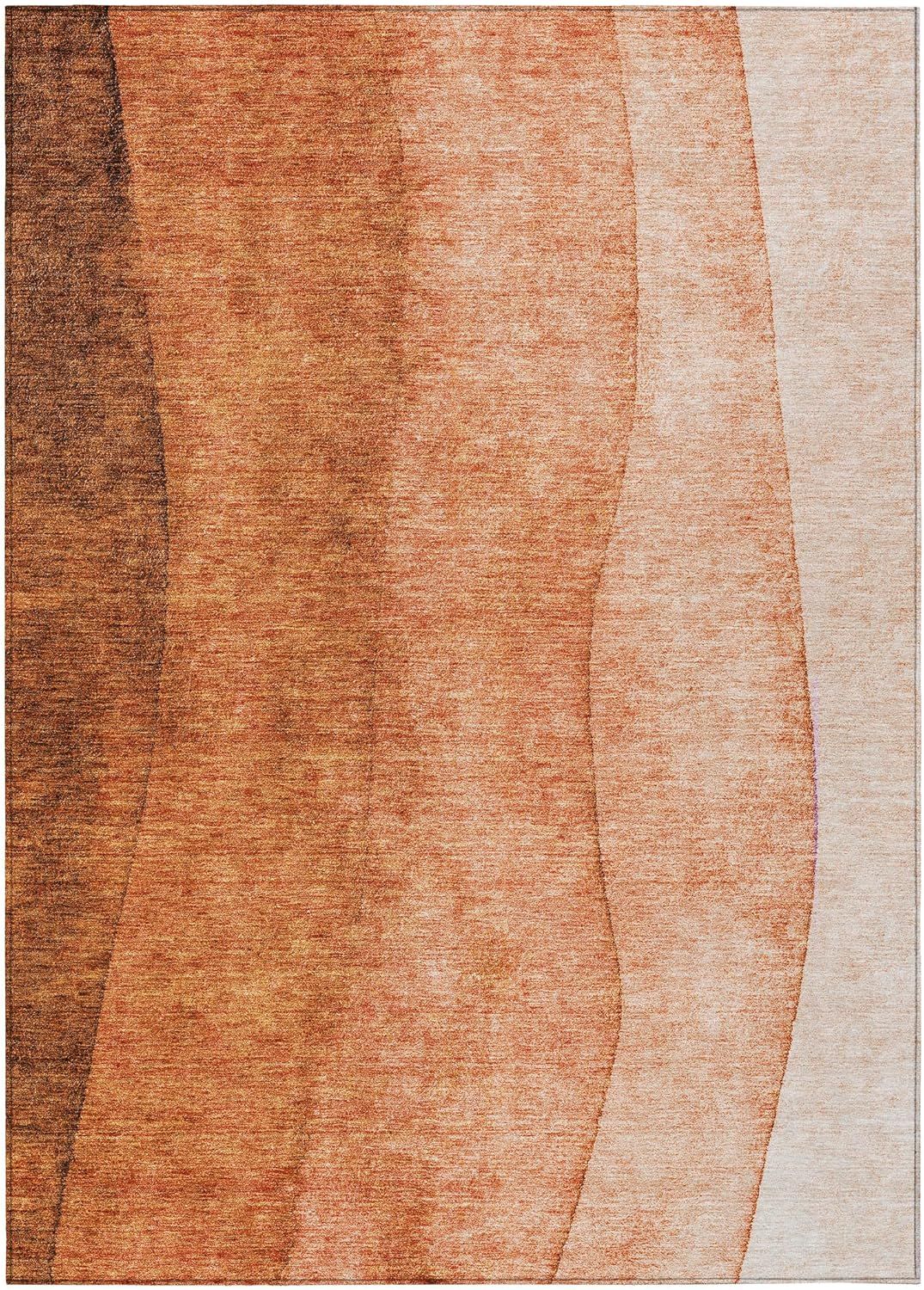 Paprika Ombre Rectangular 8' x 10' Synthetic Area Rug