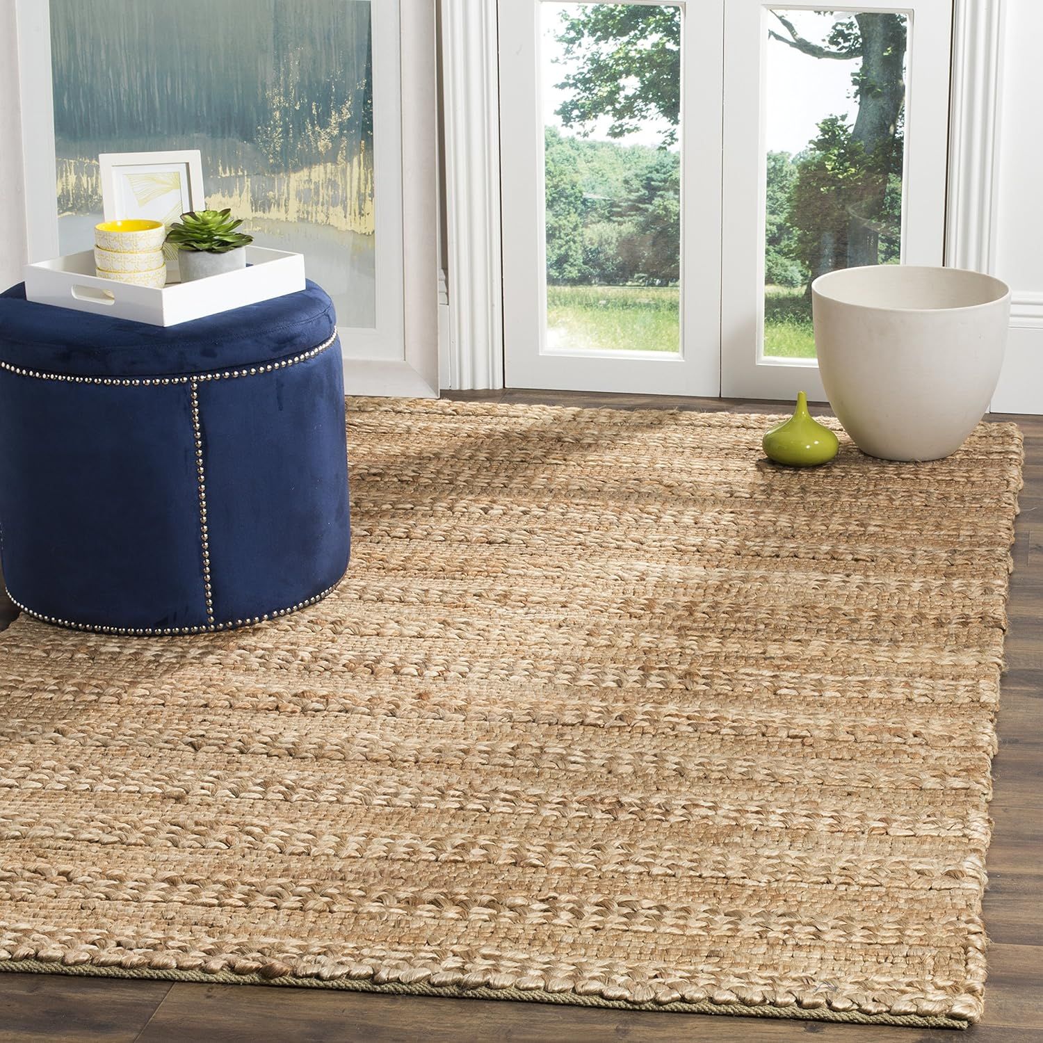 Handmade Natural Elegance 10' x 14' Flat Woven Jute Area Rug