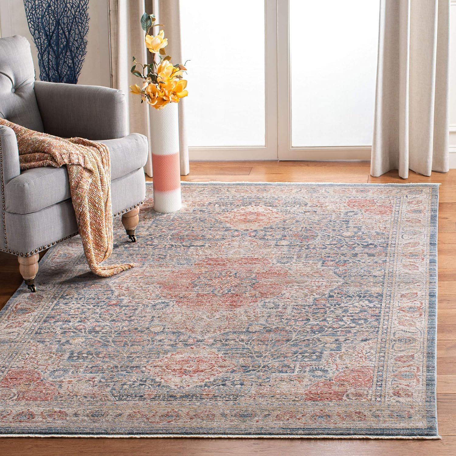 Ivory Silky Sheen 8' x 10' Hand-Knotted Synthetic Rug