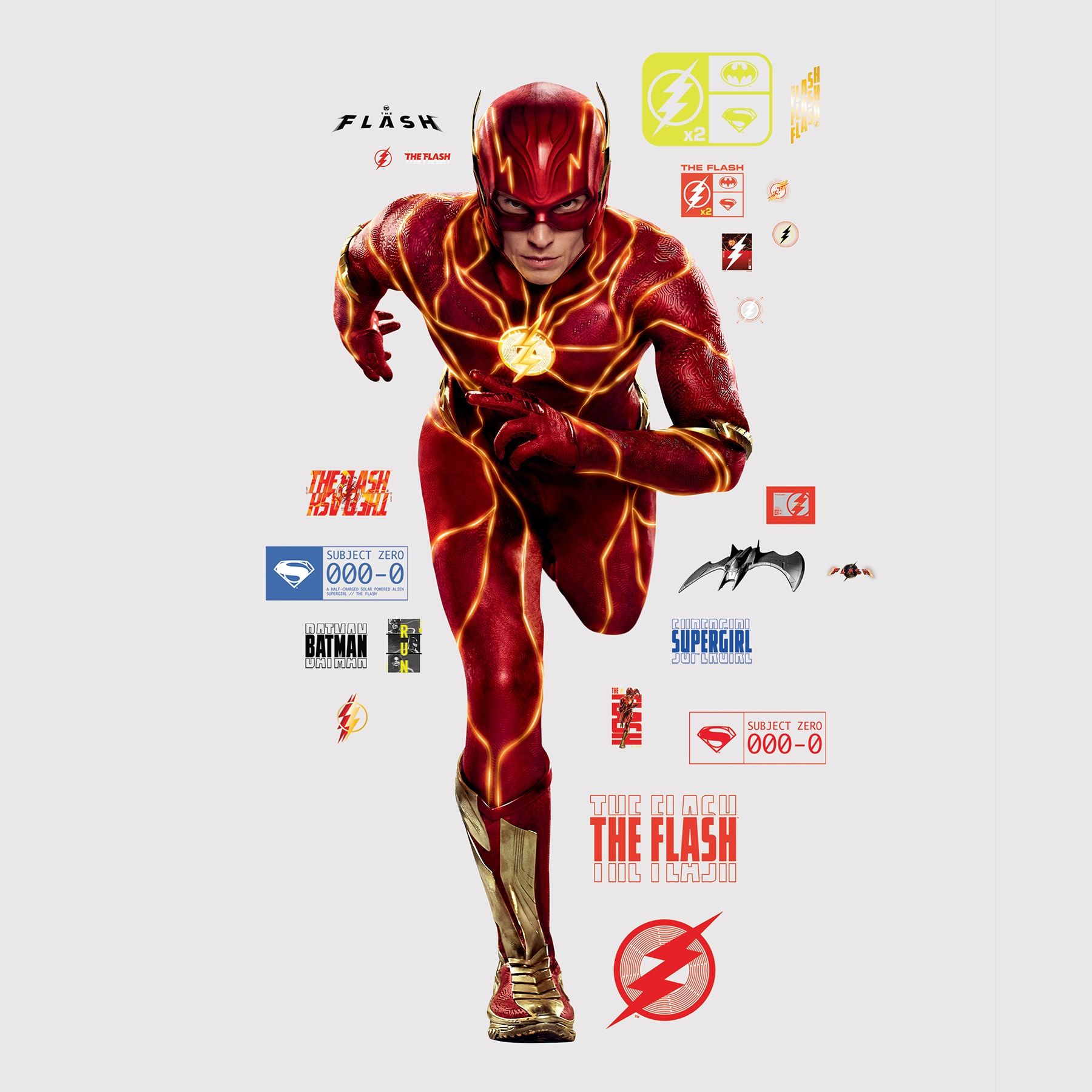 The Flash High-Speed Action Wall Decal Set