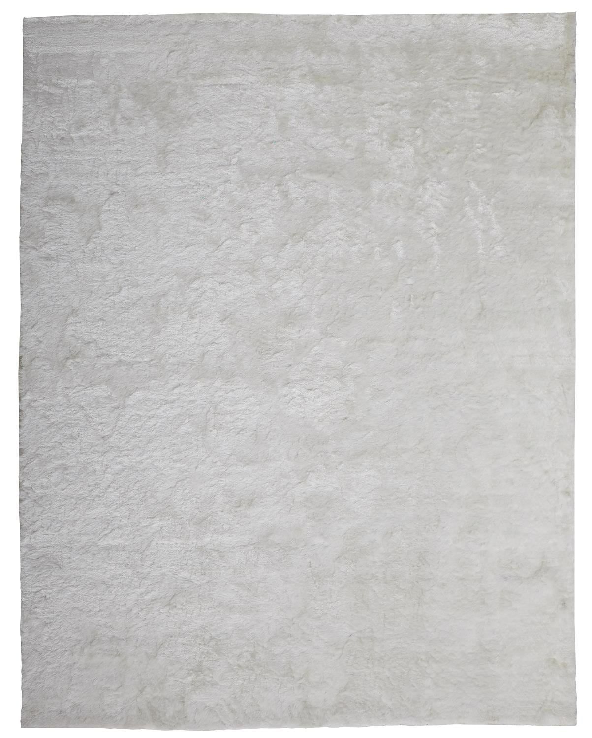 Saffron Gold Handmade Tufted Shag Rug 40"x24" Wool & Viscose Blend