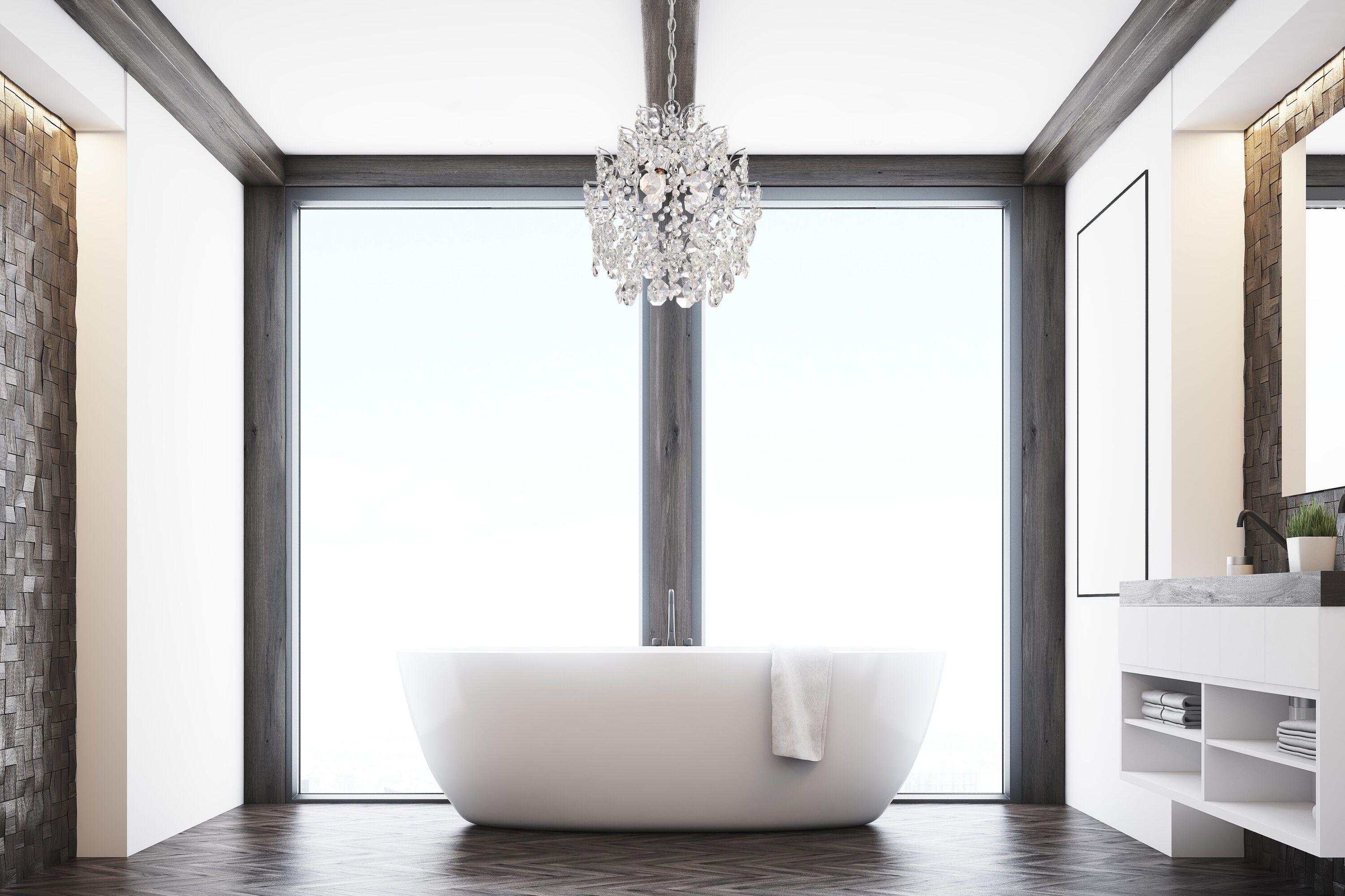 Elegant Chrome Mini Chandelier with Crystal Accents, 3-Light