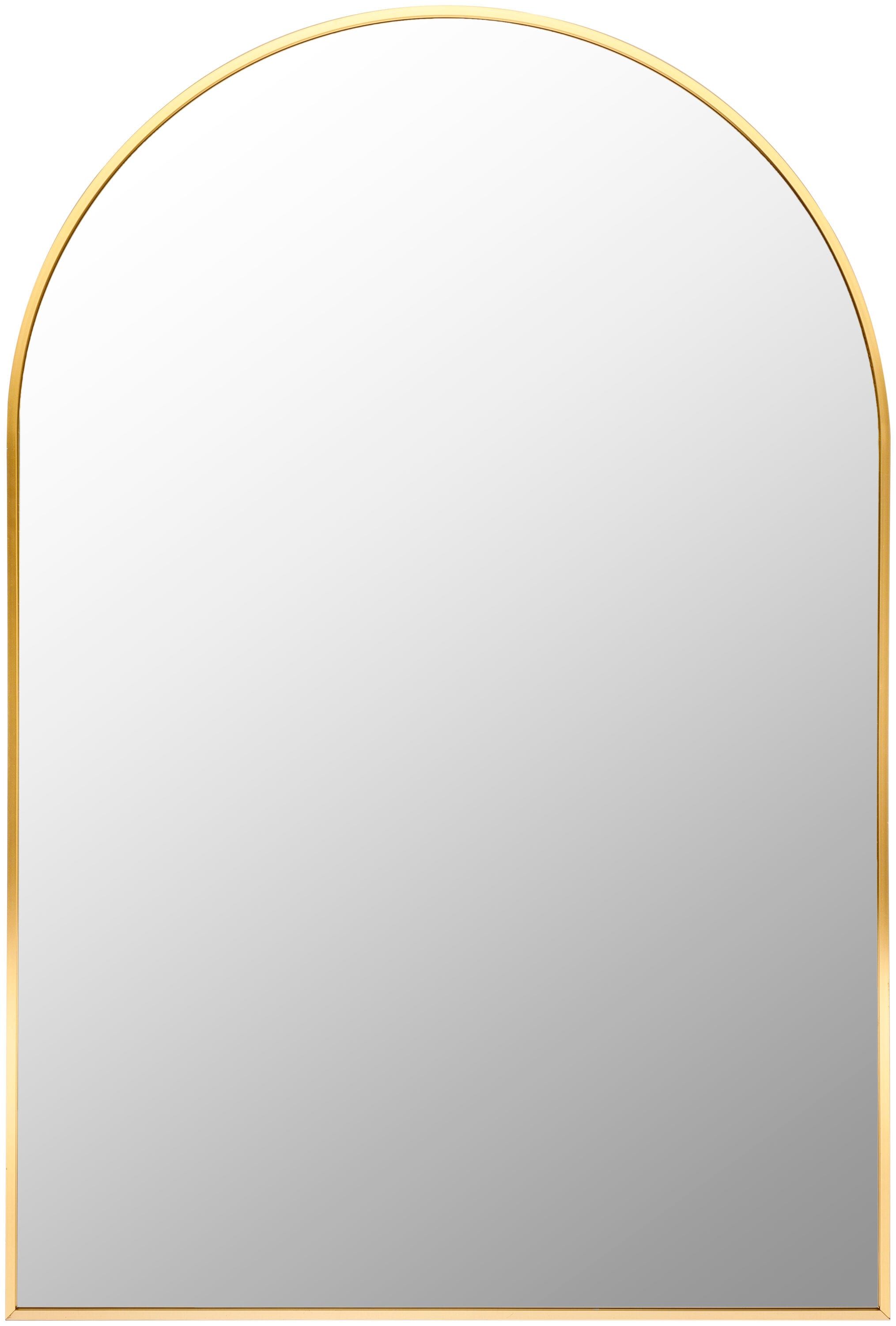 Aranya Rectangular Wood Silver and Gold Bathroom Vanity Mirror