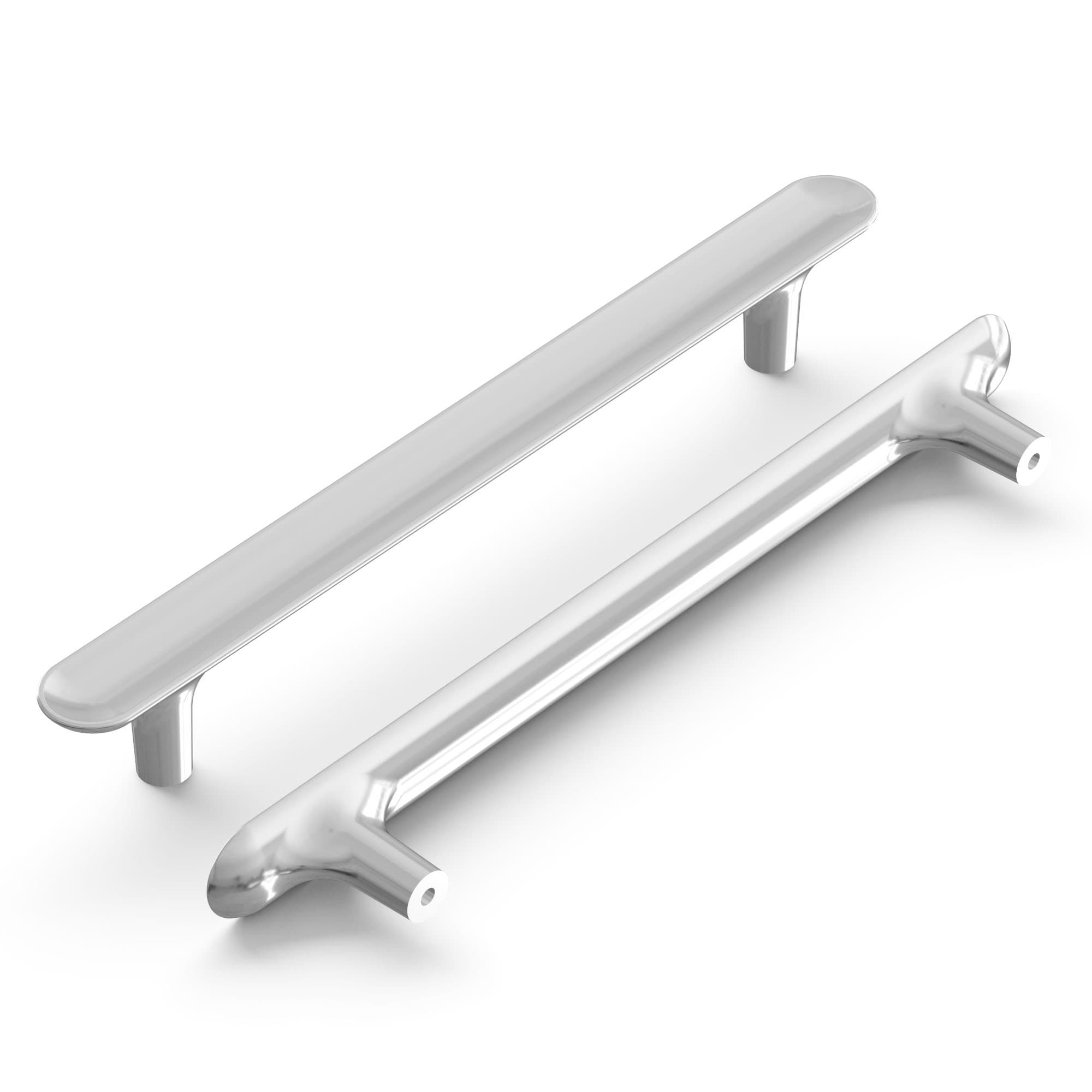 Chrome Polished Kitchen Cabinet Pulls with Mounting Hardware