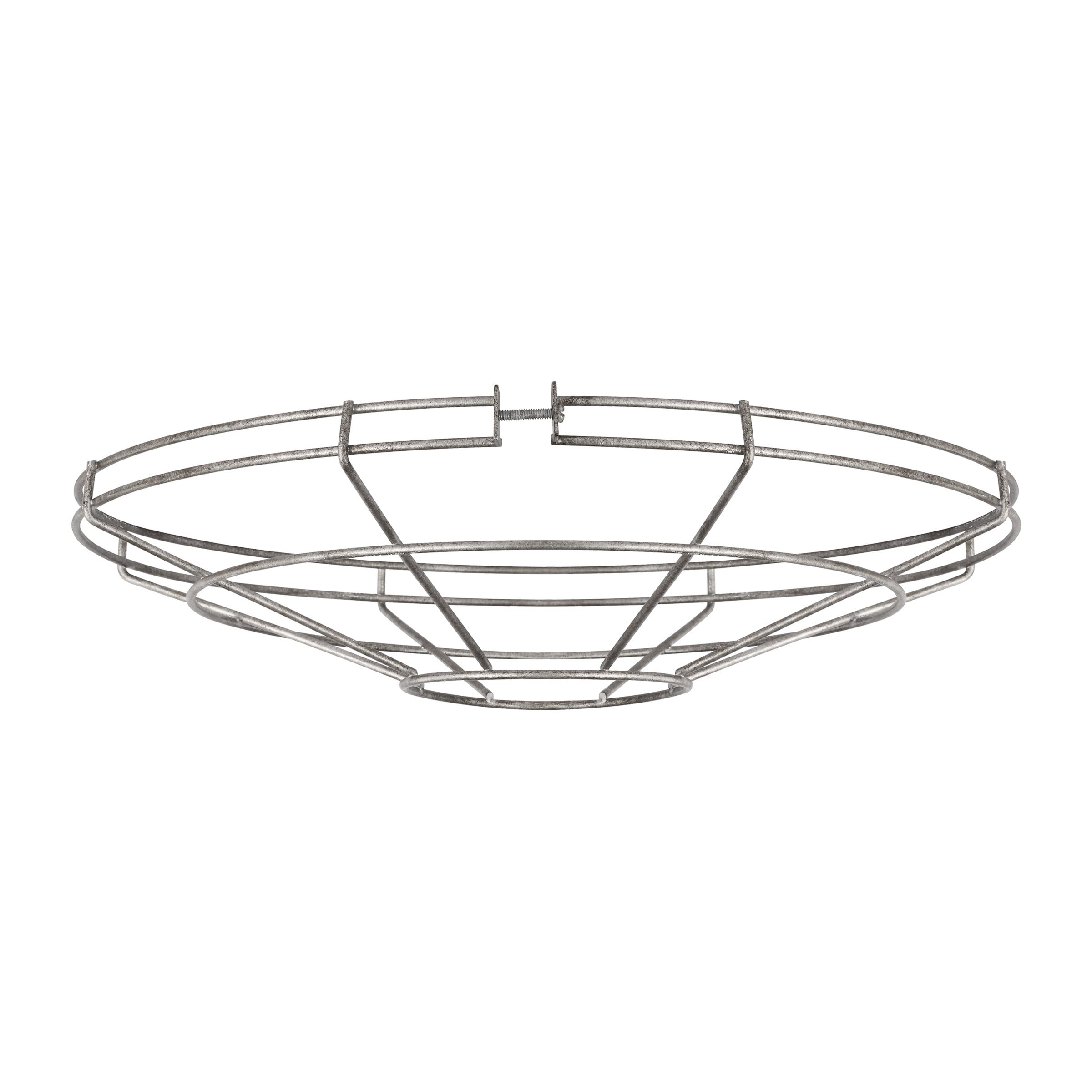 Large Weathered Pewter Aluminum Outdoor Barn Light Cage