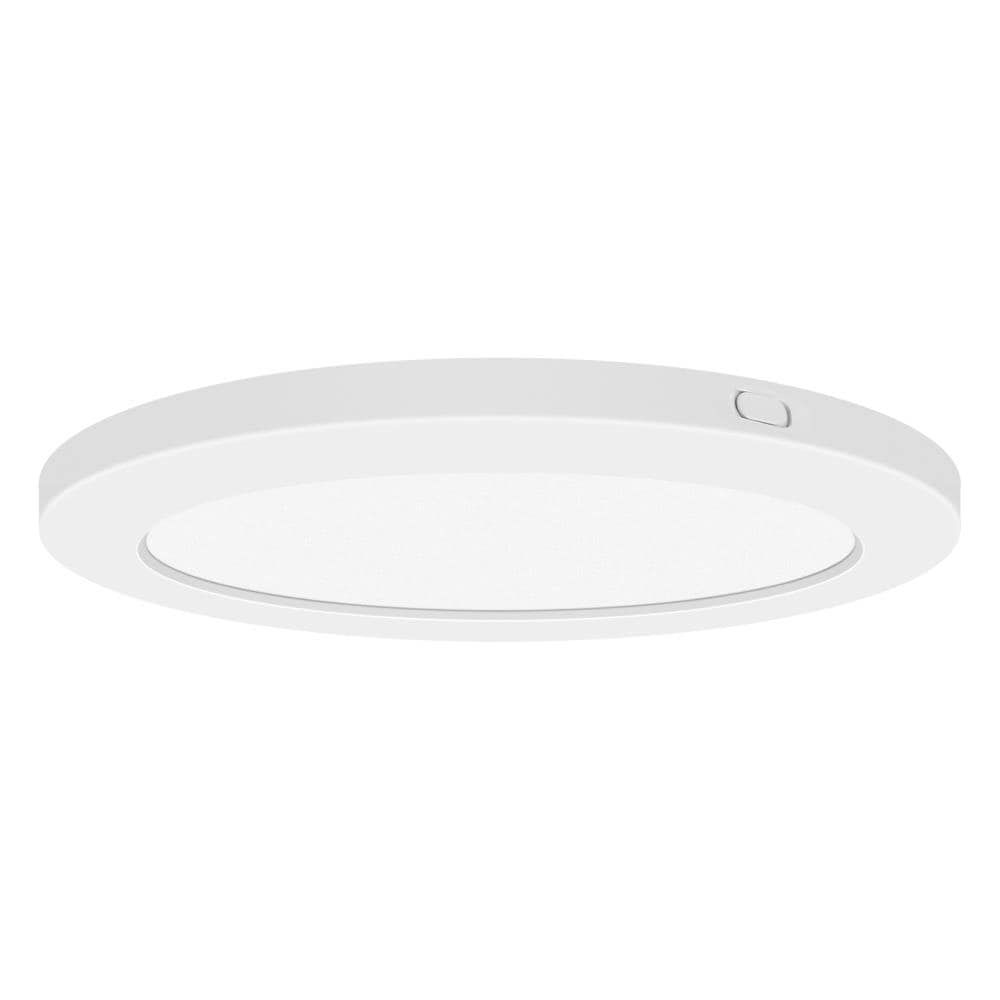 Modplus Slim Round White Acrylic LED Flush Mount Light