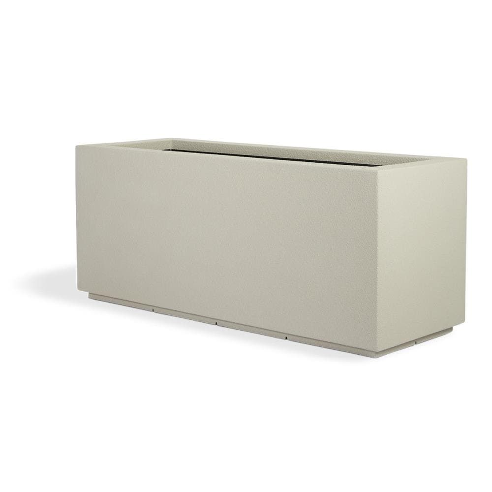 Greige Extra Large Polymer Rectangular Outdoor Planter