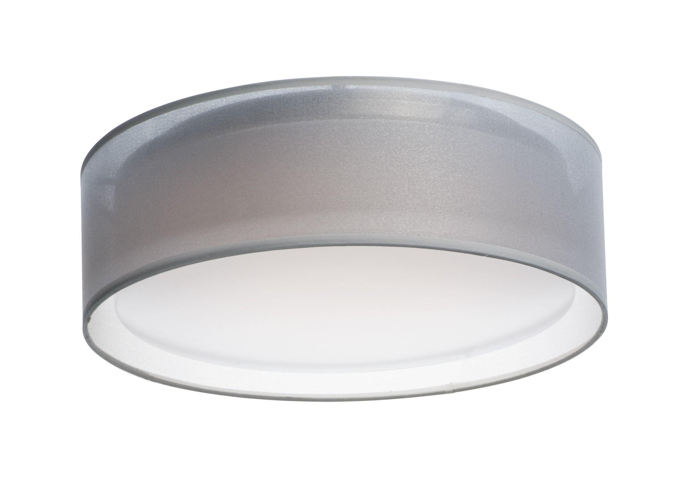 Prime 16" White Organza Drum LED Flush Mount Ceiling Light