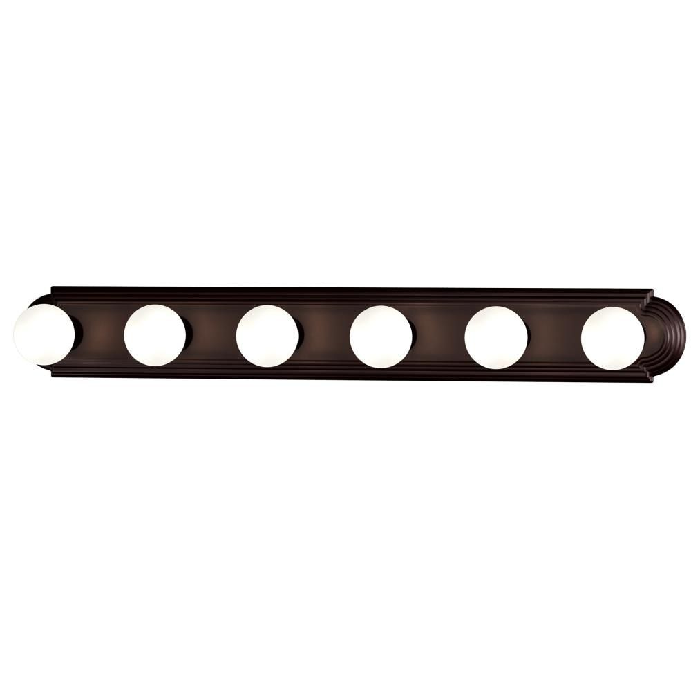 Oil Rubbed Bronze 6-Light Dimmable Bathroom Vanity Fixture
