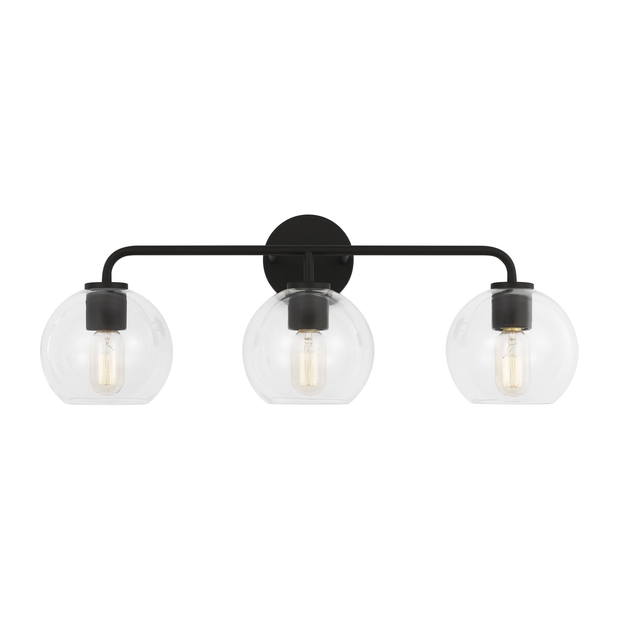Orley Vintage Industrial 3-Light Midnight Black Bath Vanity