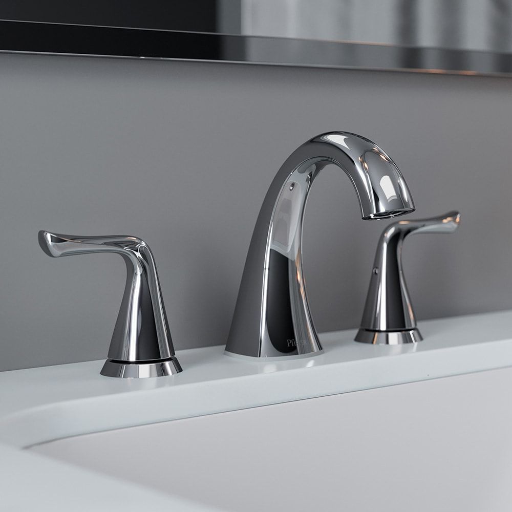 Willa Polished Chrome Widespread Lever Handle Bathroom Faucet