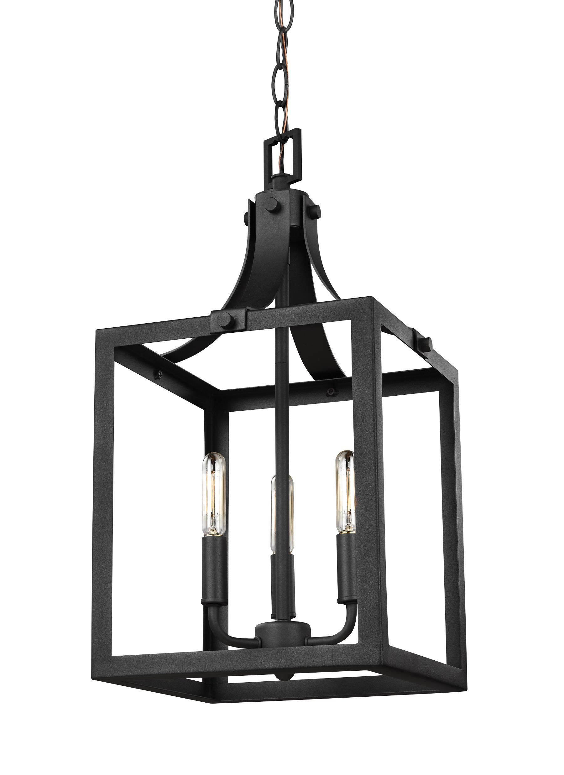 Labette 3-Light Black Bronze Accented Lantern Pendant