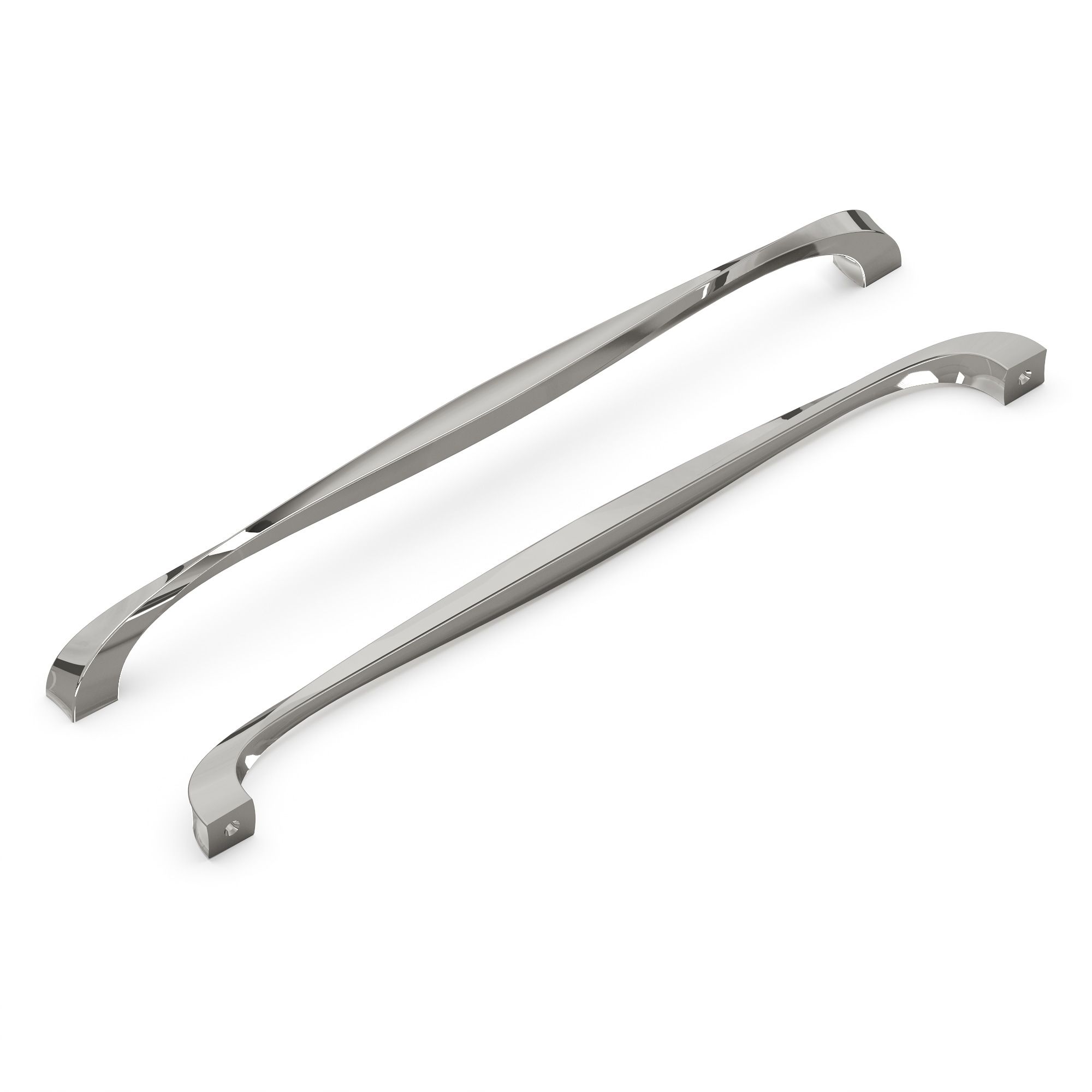 Polished Nickel 12-Inch Bar Cabinet Pulls with Mounting Hardware