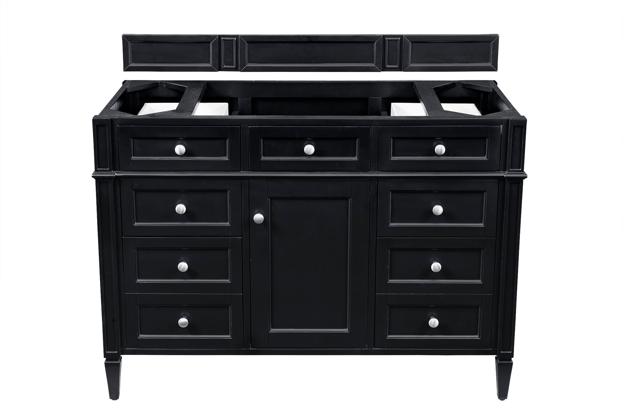 Black Onyx 48" Plywood Single Bathroom Vanity Base with Backsplash