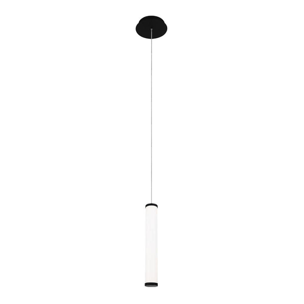 Black and Aged Brass LED Glass Pendant Light