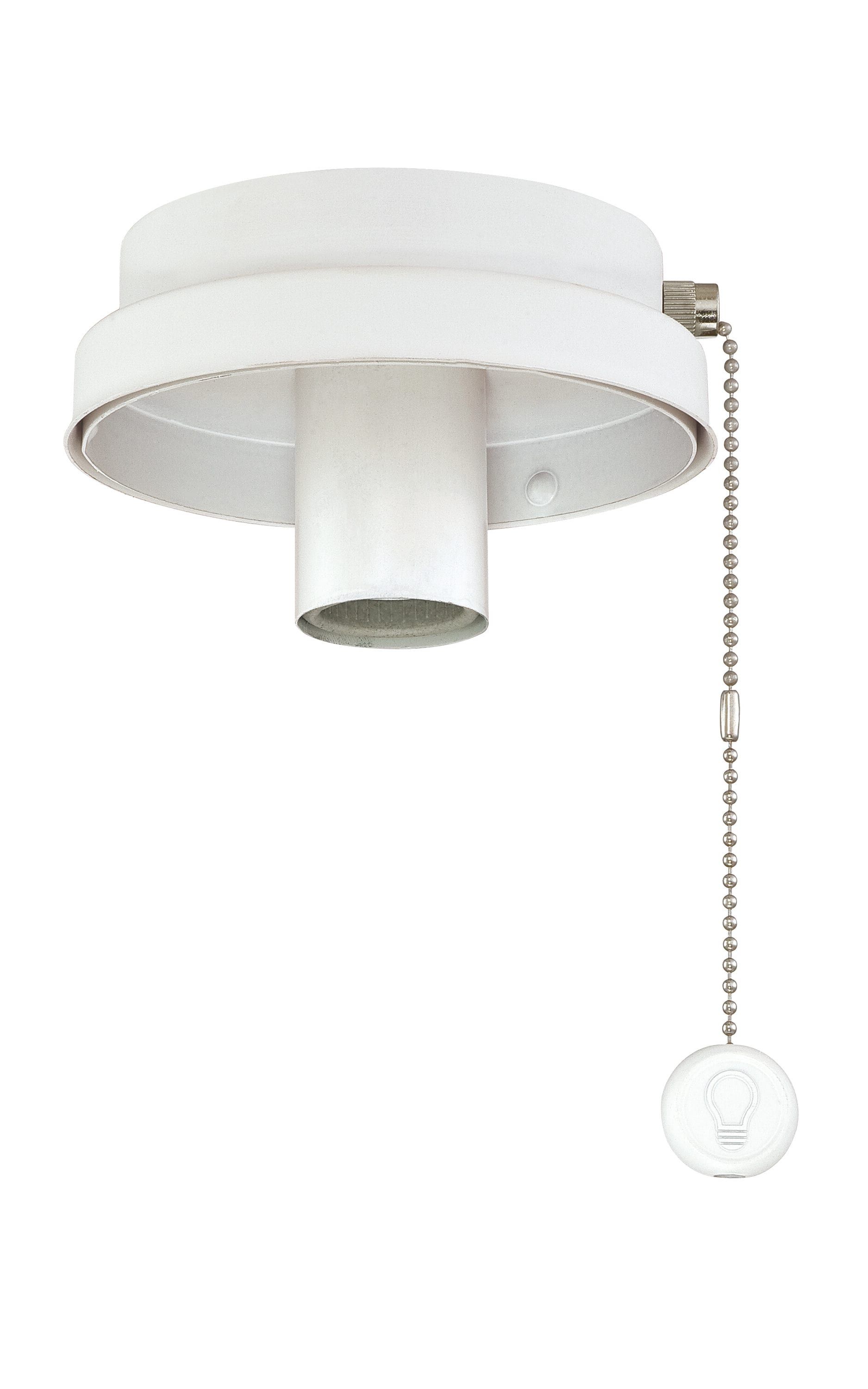 Matte White Low Profile Ceiling Fan Light Kit