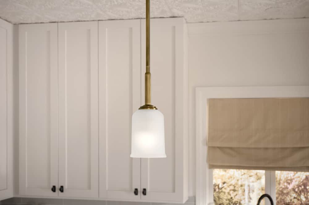 Natural Brass Mini Pendant with Clear Glass Shade
