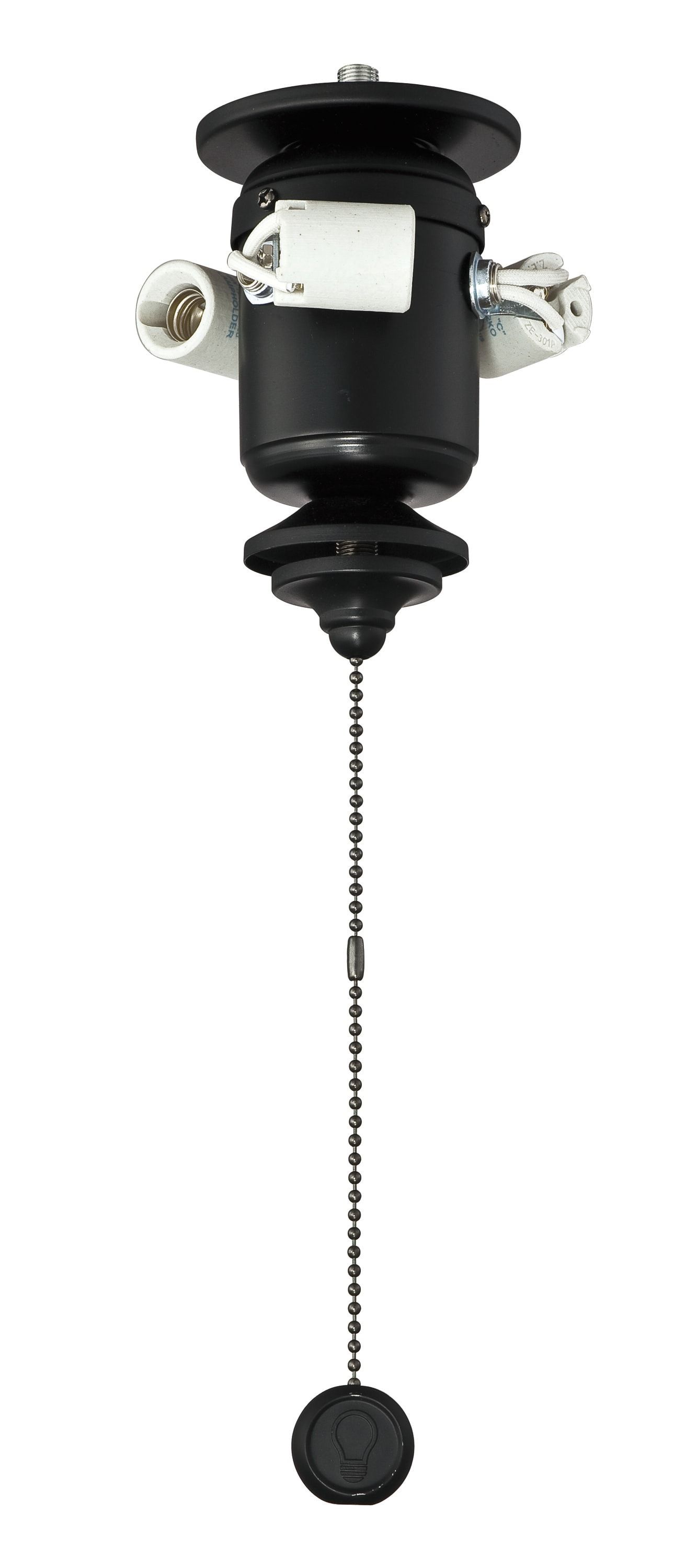 Black Three Light Bowl Fitter with LED Bulbs