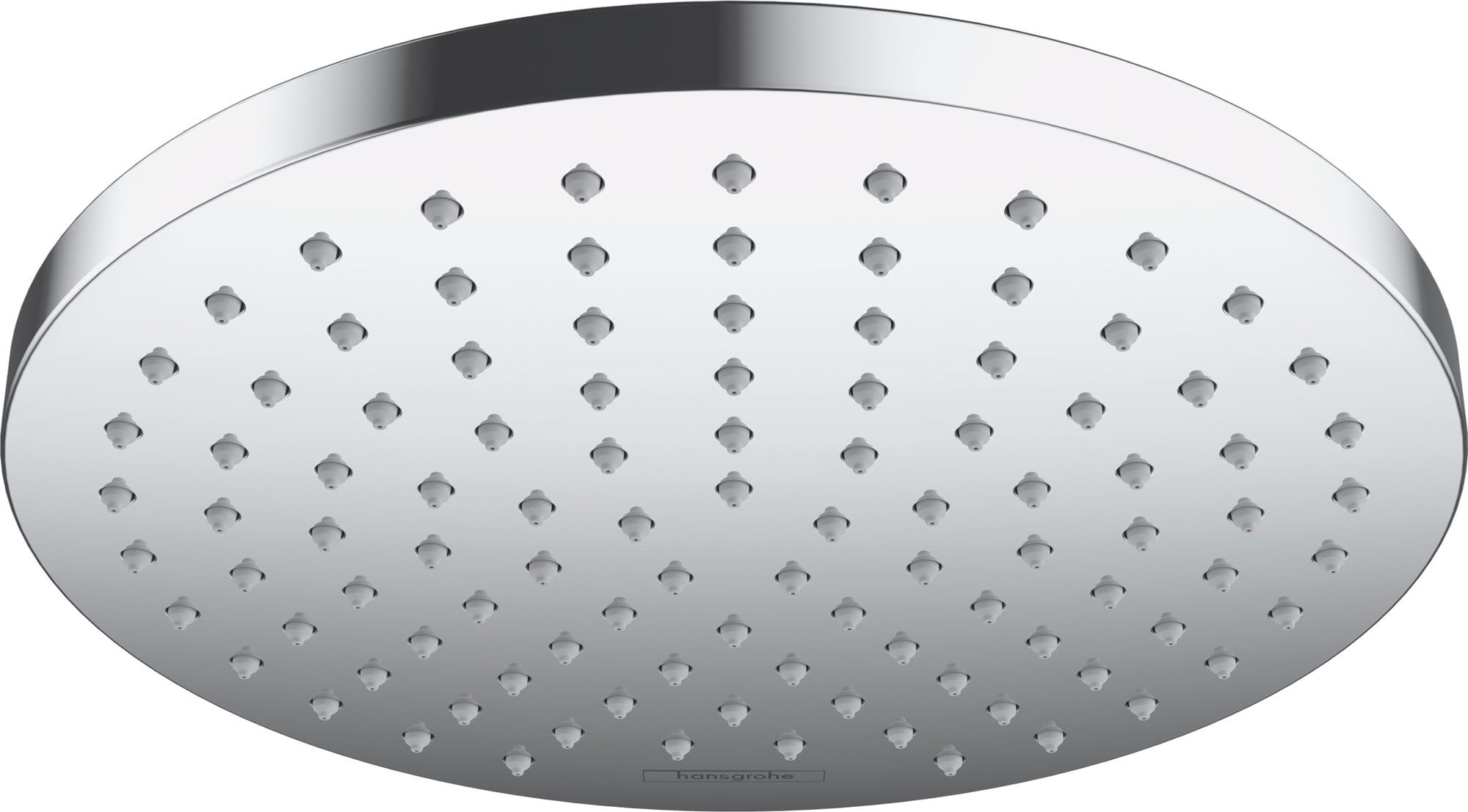 Modern Jet Black 8'' Rain Showerhead with Chrome Filter