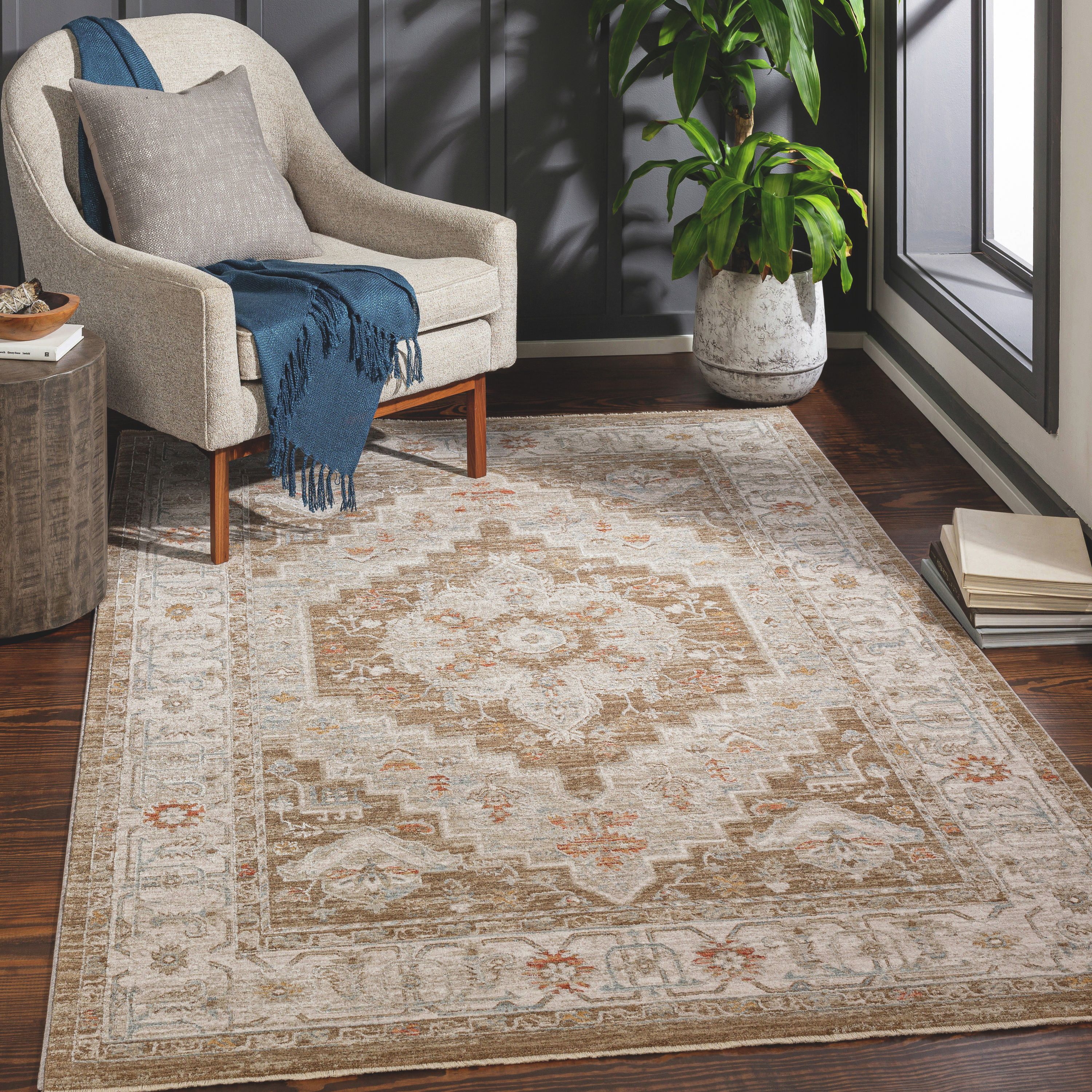 Hand-Knotted Avant-Garde Gray Synthetic 24" x 36" Easy Care Rug