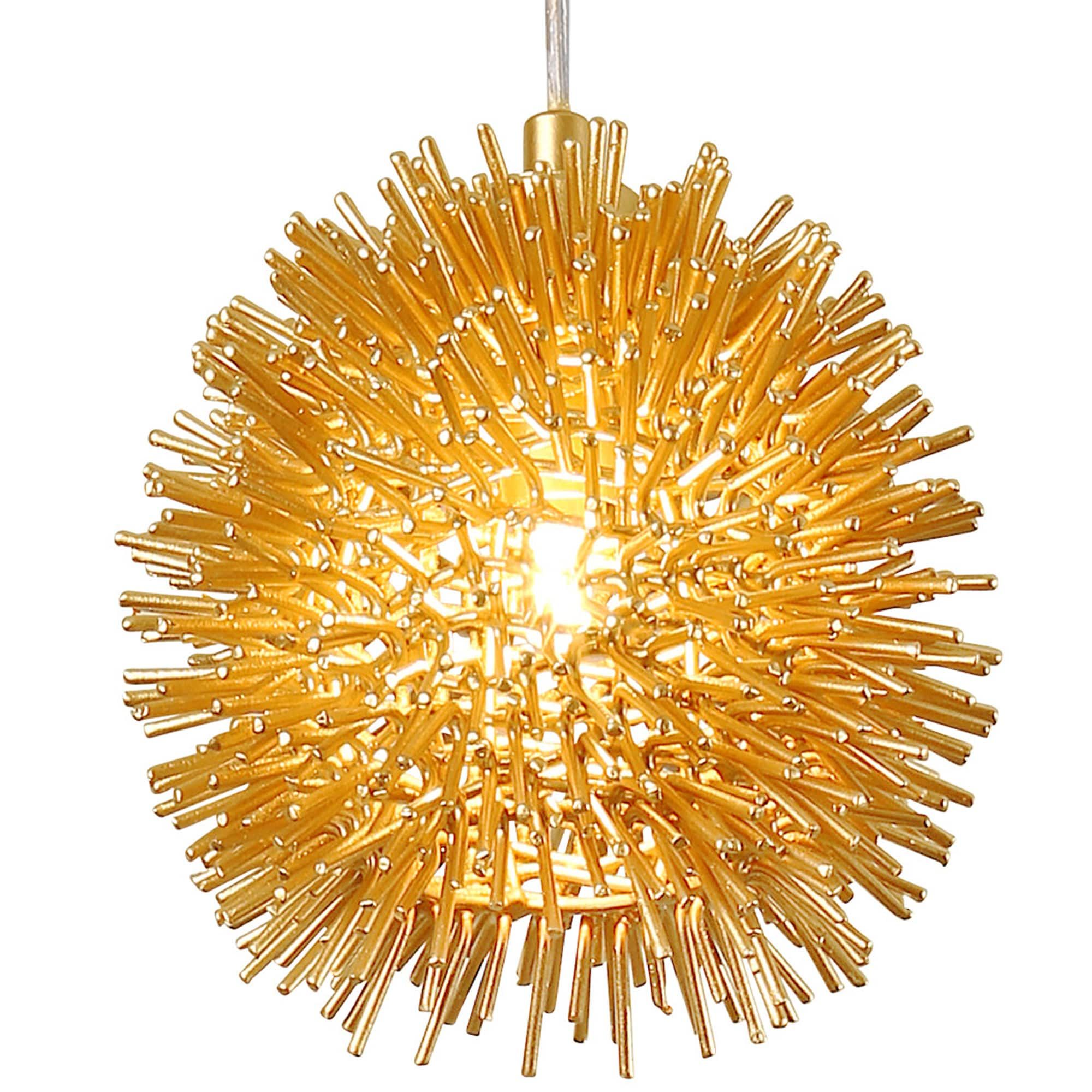 Aurelia 6'' Gold Sea Urchin Mini Pendant with Recycled Steel