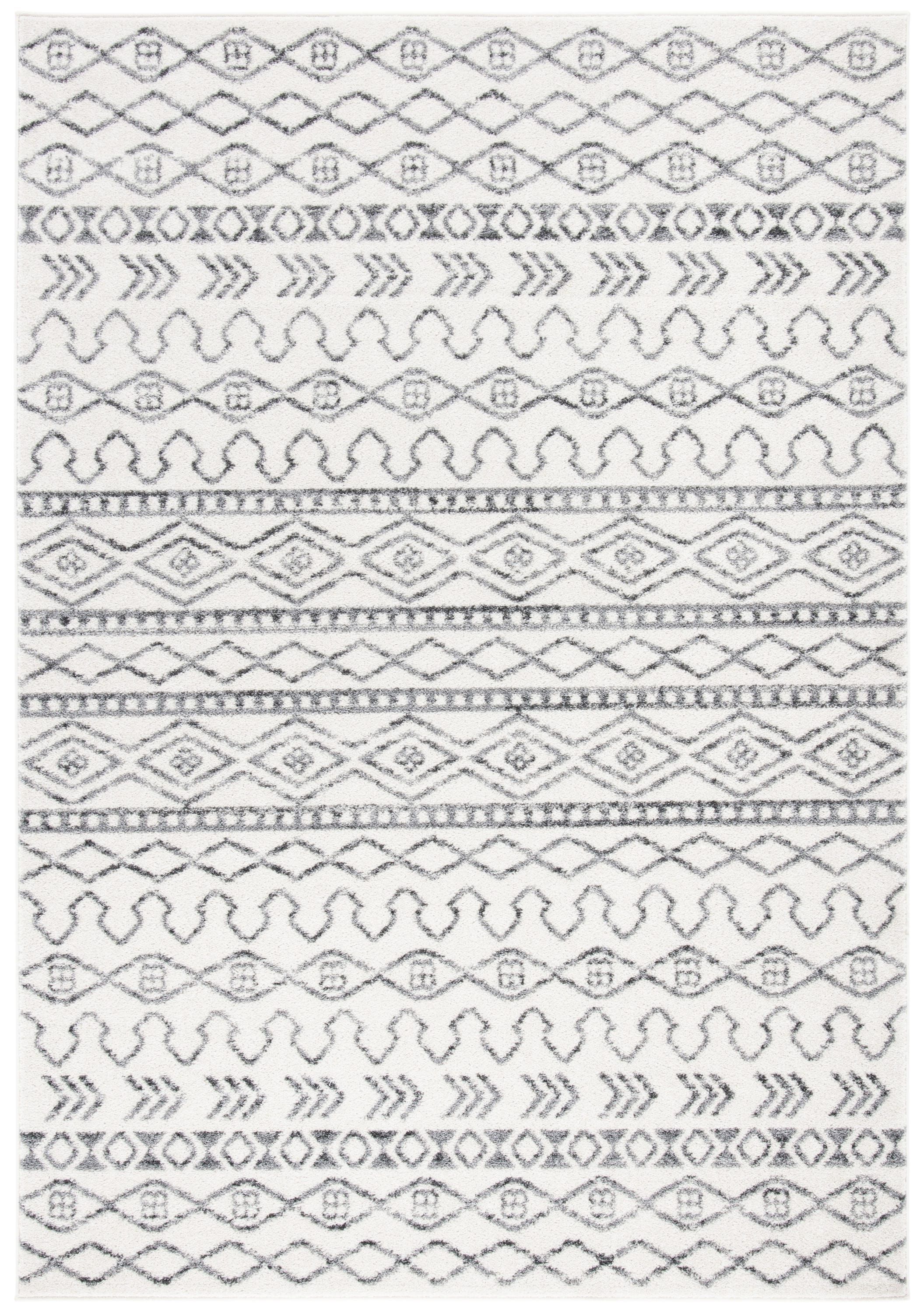 Gray Synthetic Reversible Washable 9' x 12' Area Rug