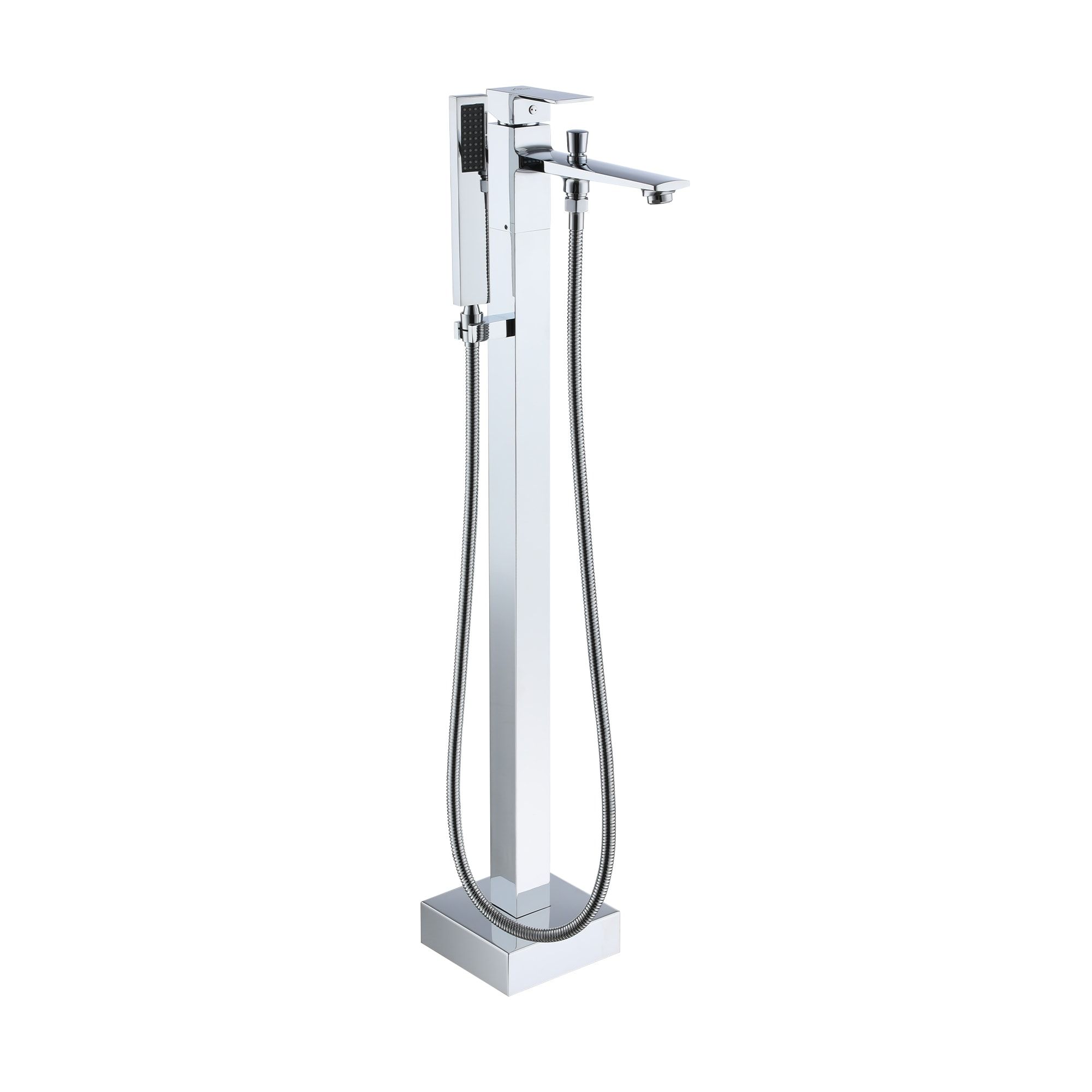 Chrome Freestanding Swivel Bathtub Faucet with Hand Shower