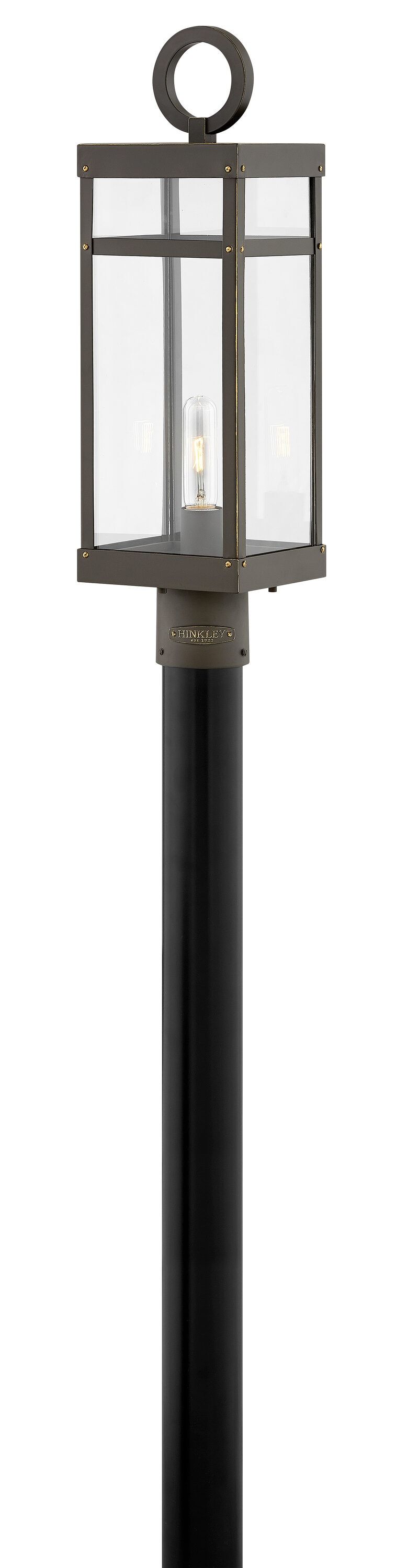 Oil Rubbed Bronze LED Outdoor Post Light with Clear Glass