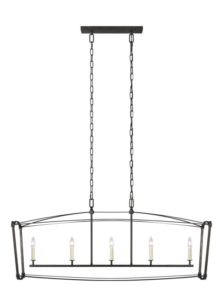 Thayer Smith Steel 5-Light Candelabra Linear Chandelier