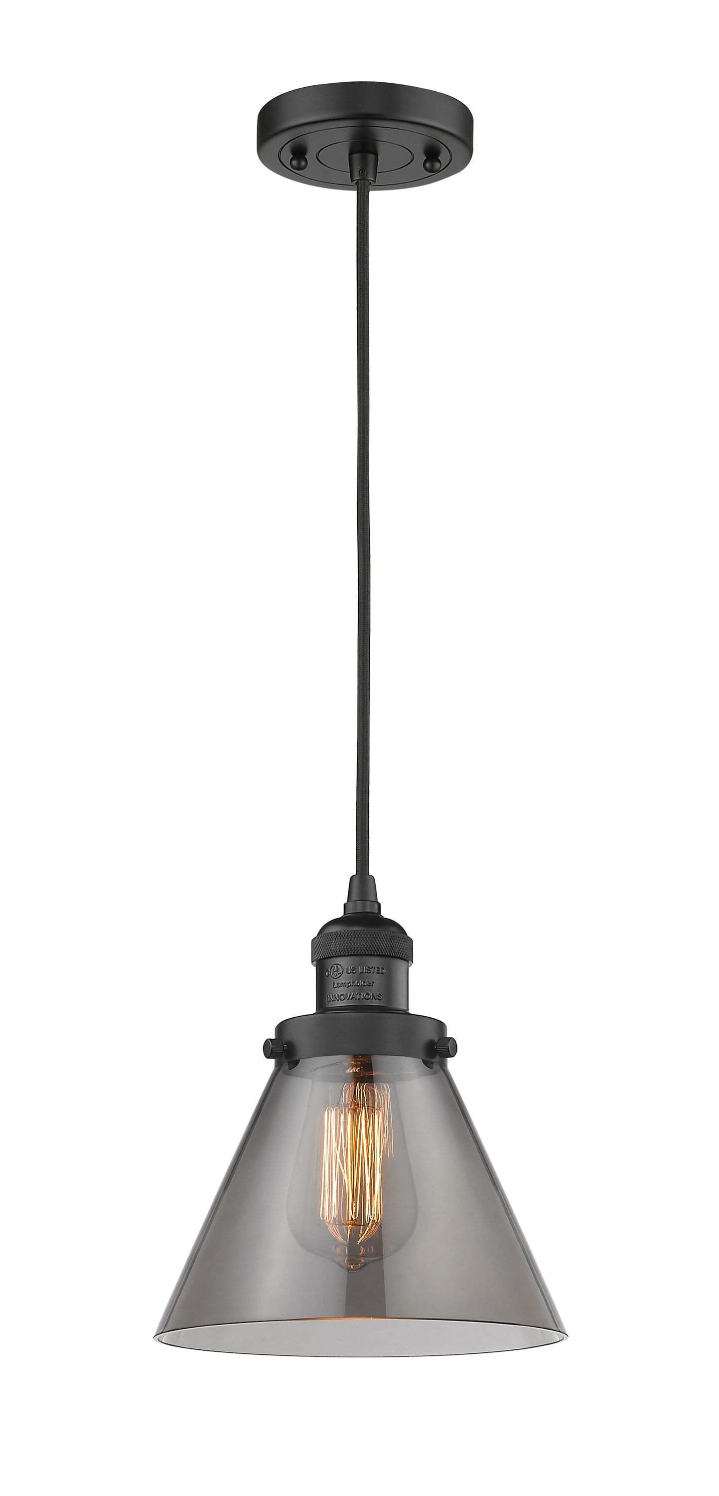 Eclipse Black Mini Pendant Light with Versatile Glass Shade